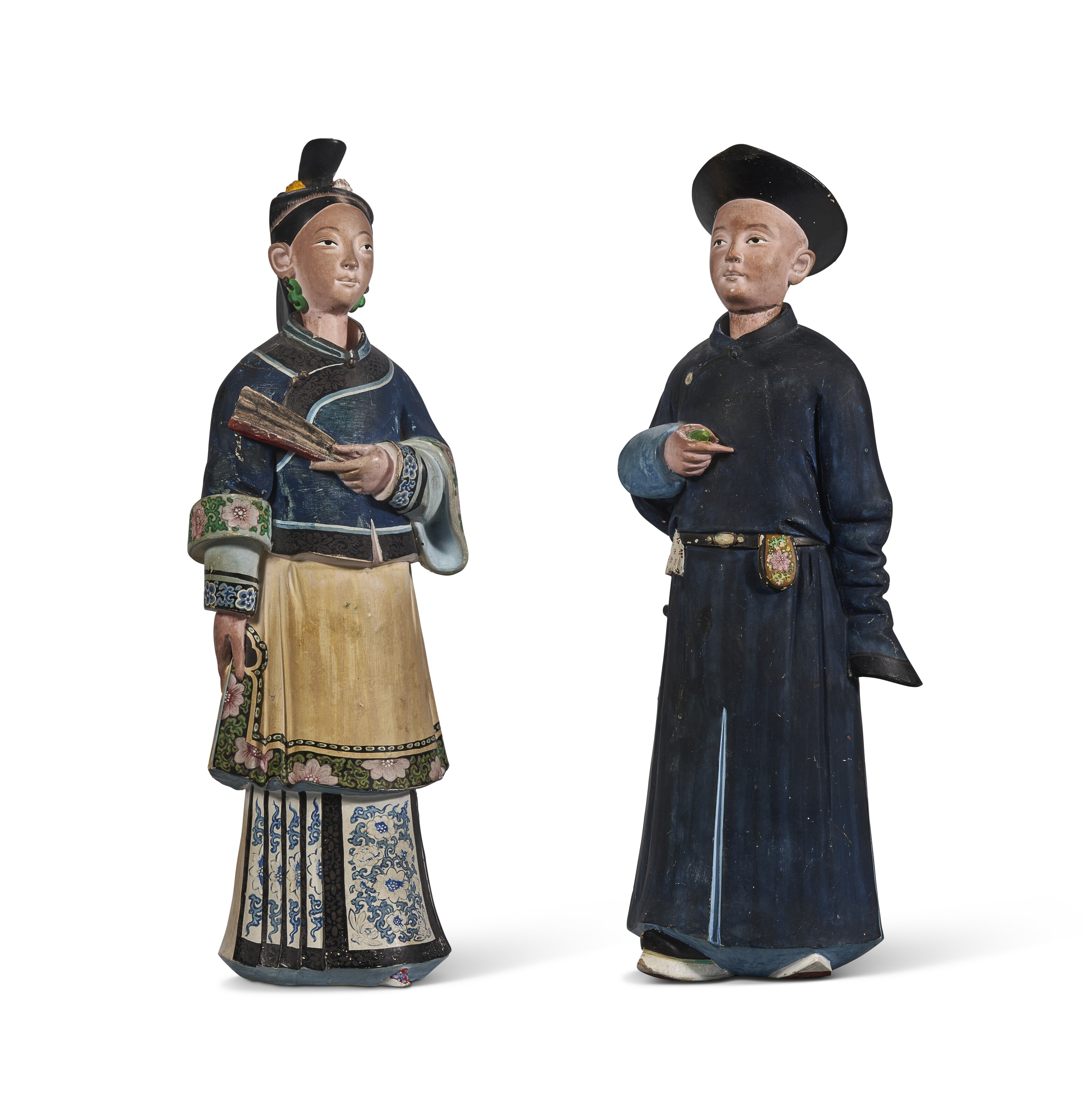 Antique Chinese Nodding Head Figures