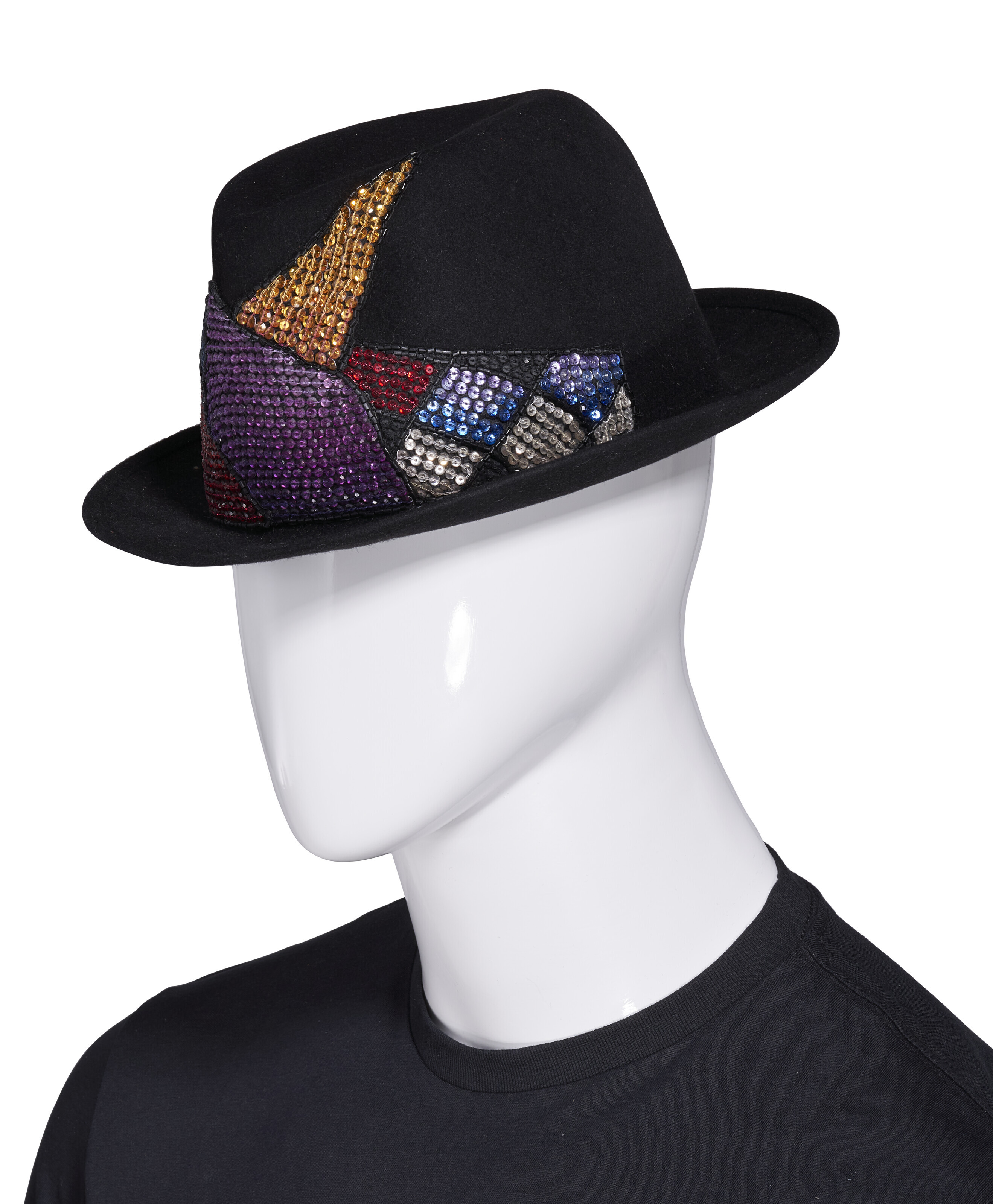 A BLACK FELT FEDORA GIANNI VERSACE LATE 20TH CENTURY Christie s