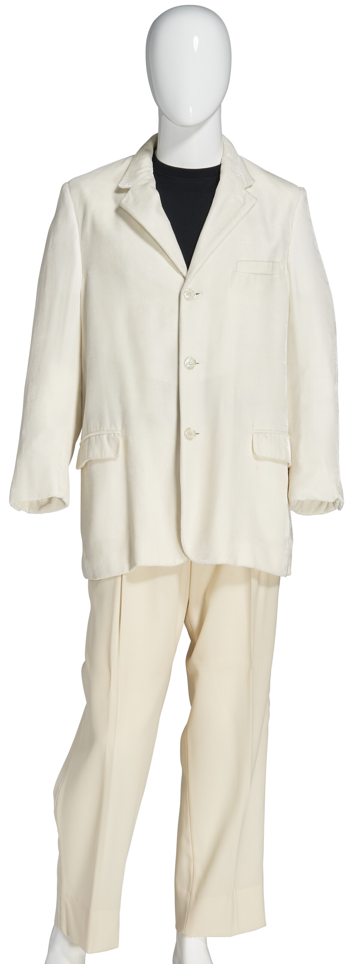 AN IVORY VELVET SUIT, GIANNI VERSACE, CIRCA 1996 | Christie's