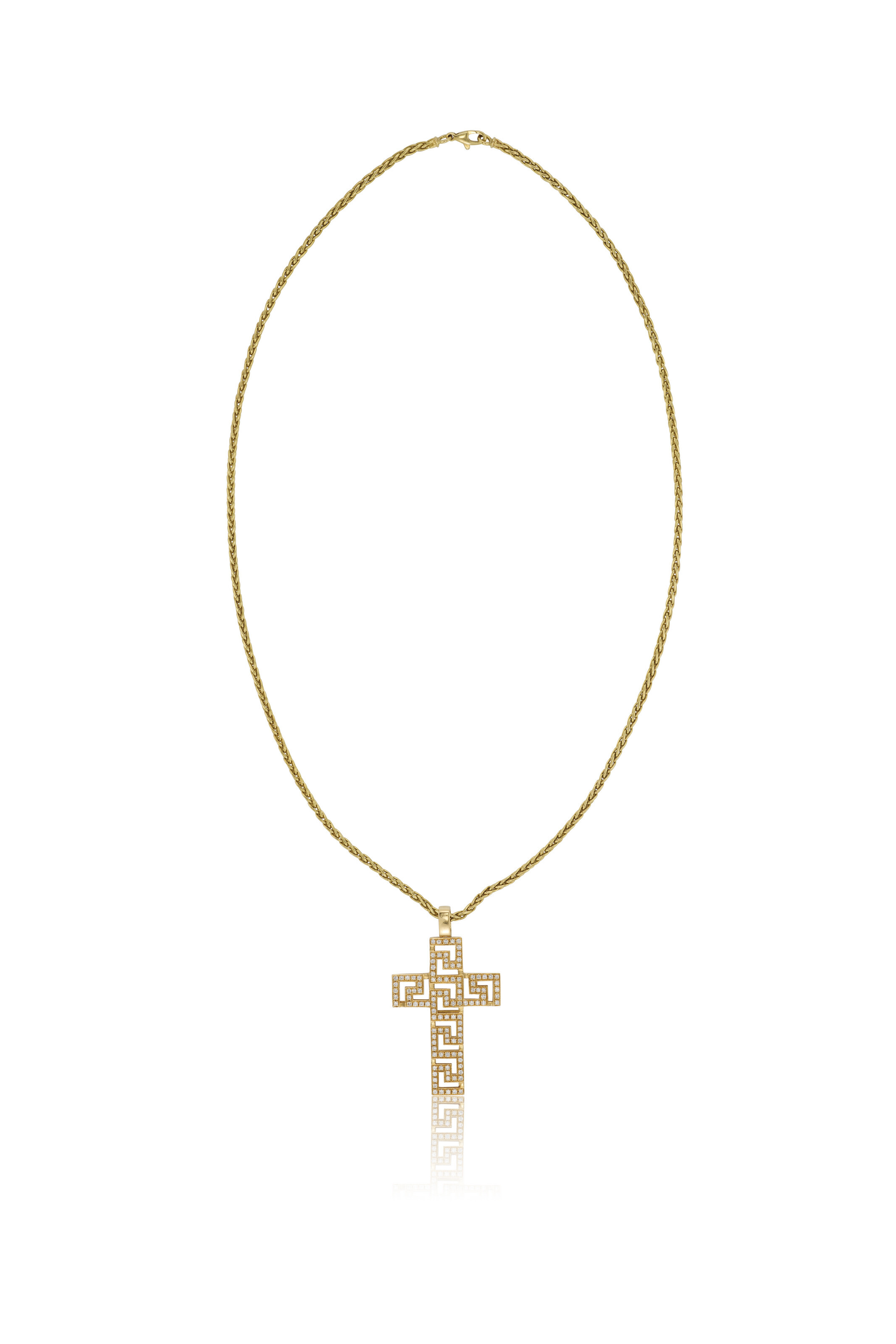 VERSACE DIAMOND AND GOLD CROSS PENDANT, Christie’s