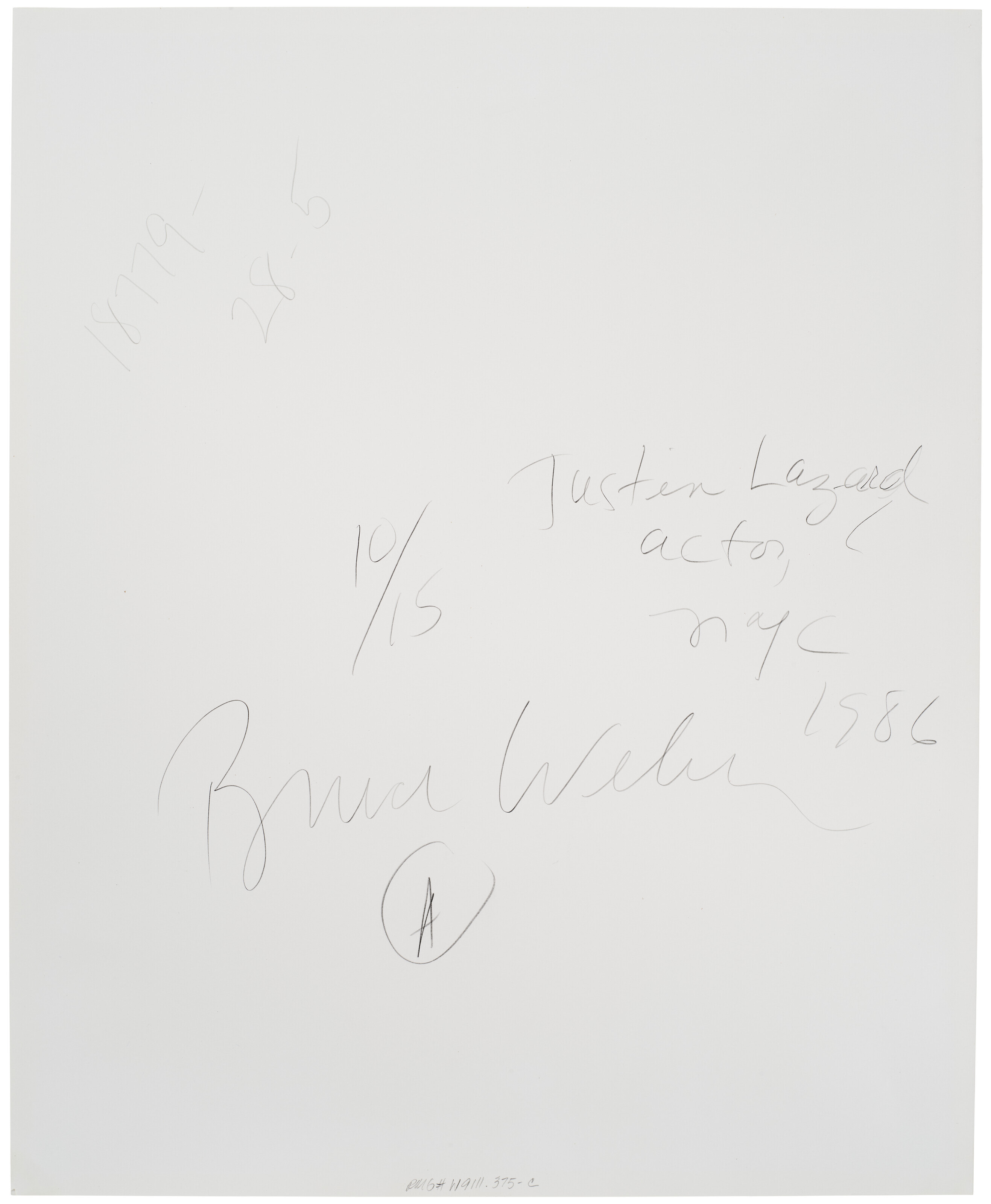 BRUCE WEBER (B. 1946), Justin Lazard, NYC, 1986 | Christie's