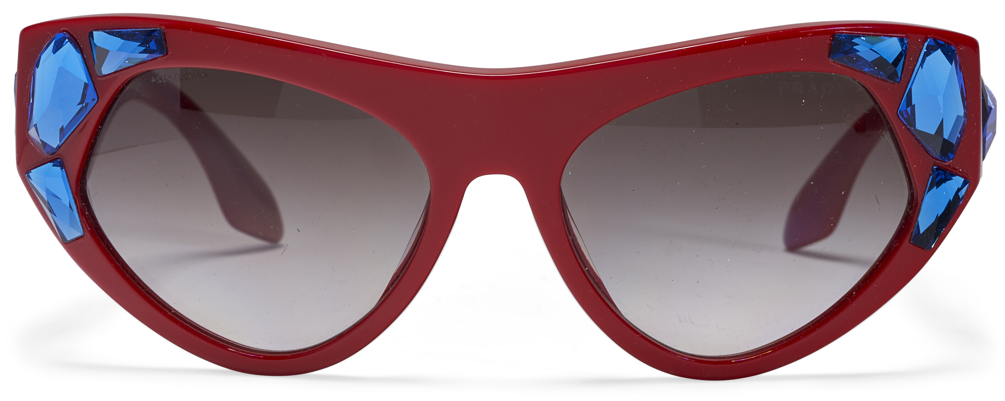 Prada 21QS Voice Sunglasses Red with Blue Crystals A PAIR OF RED SUNGLASSES, PRADA, CIRCA 2015 | Christie main image 2