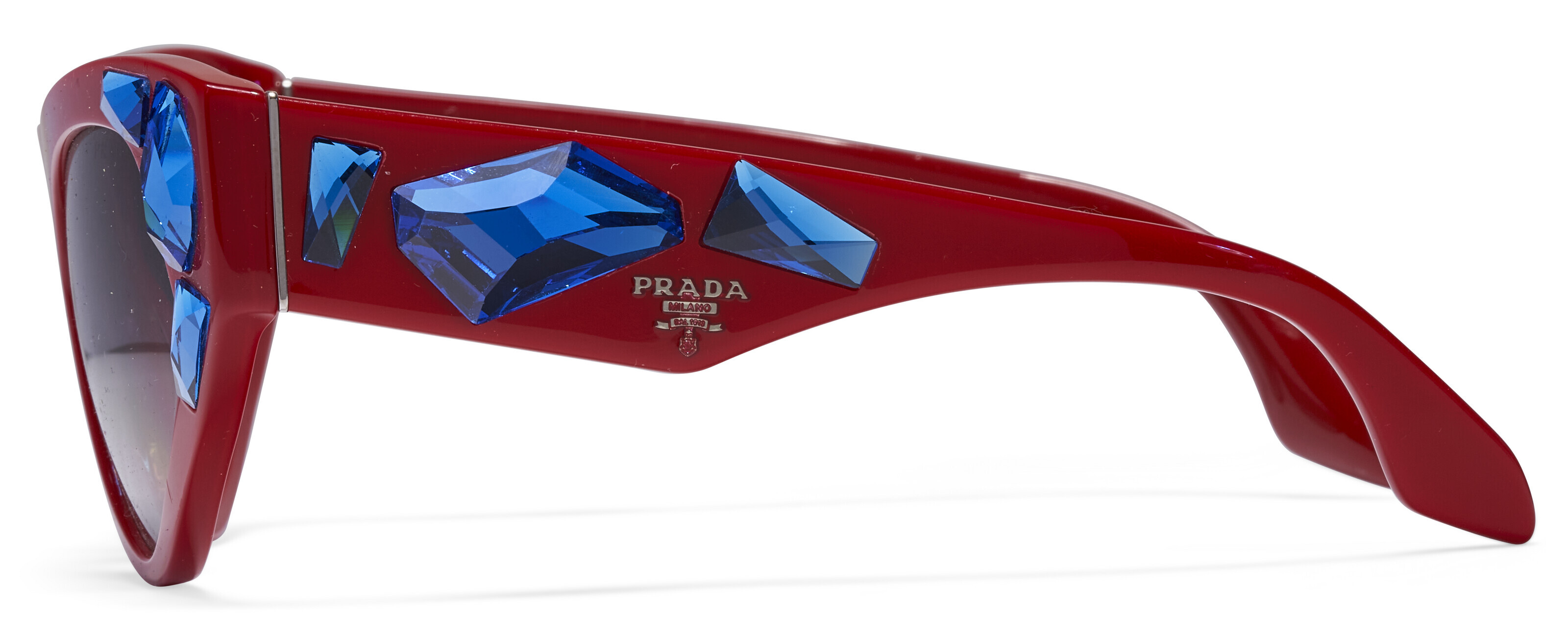 A PAIR OF RED SUNGLASSES, PRADA, CIRCA 2015 | Christie