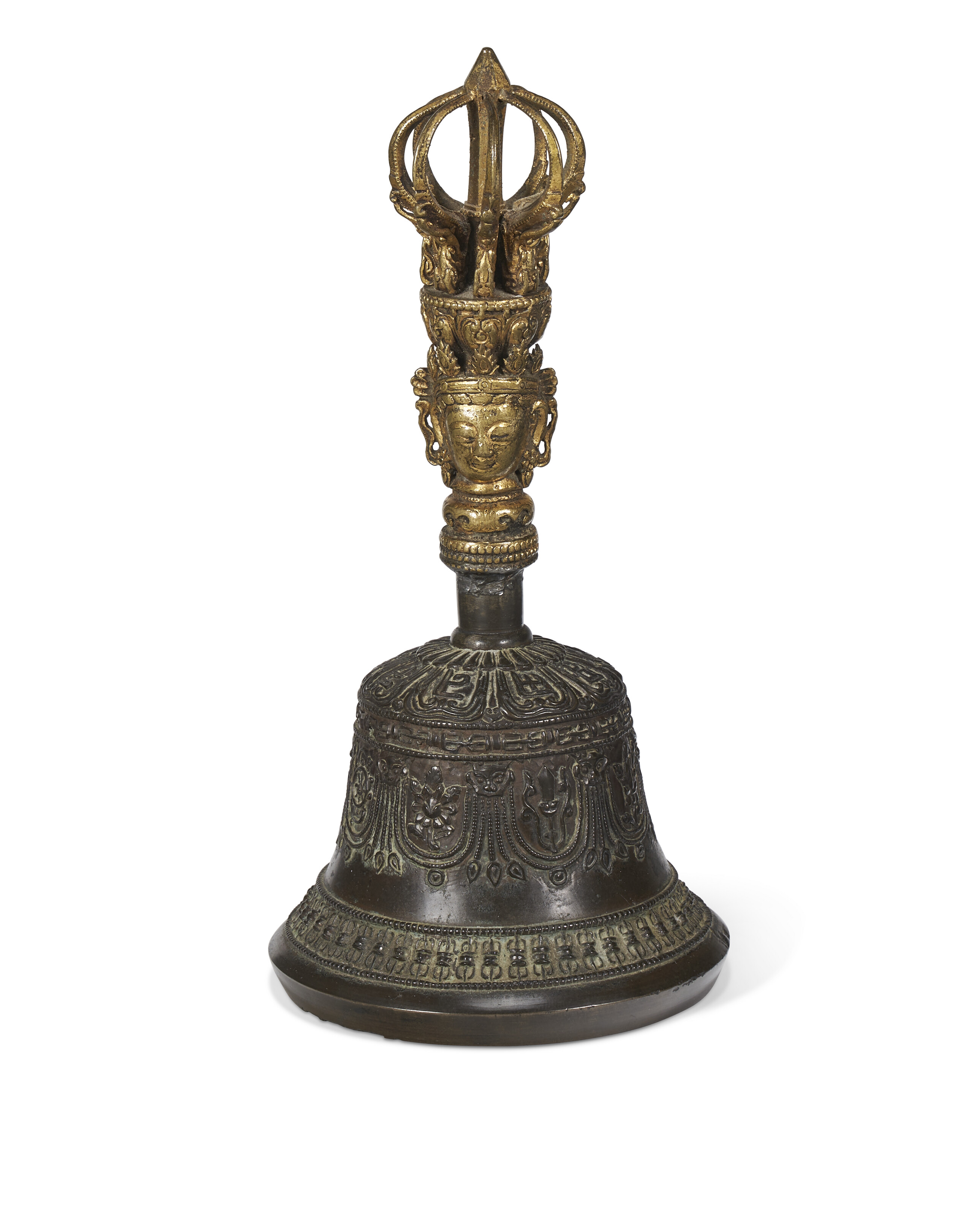 A LARGE GILT-BRONZE FIGURE OF AMITABHA, TIBET, 15TH-16TH CENTURY