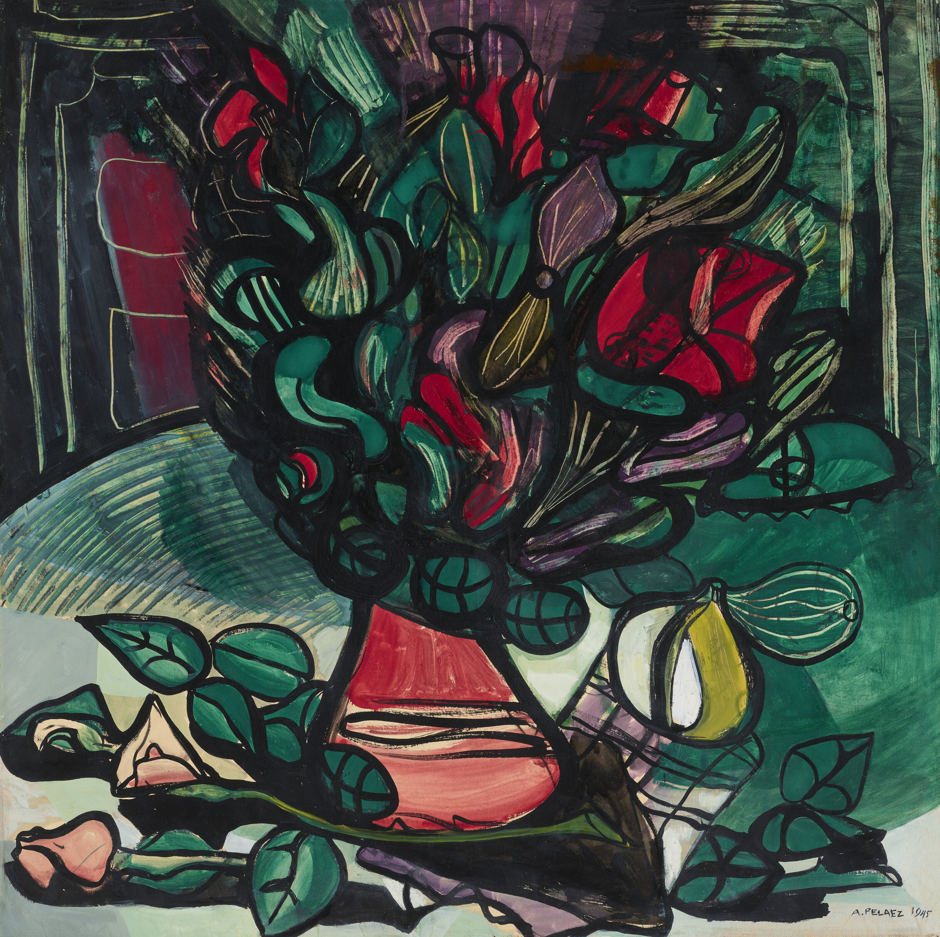 FRANCISCO OLLER (1933-1917), Paisaje de jíbaros aranda la