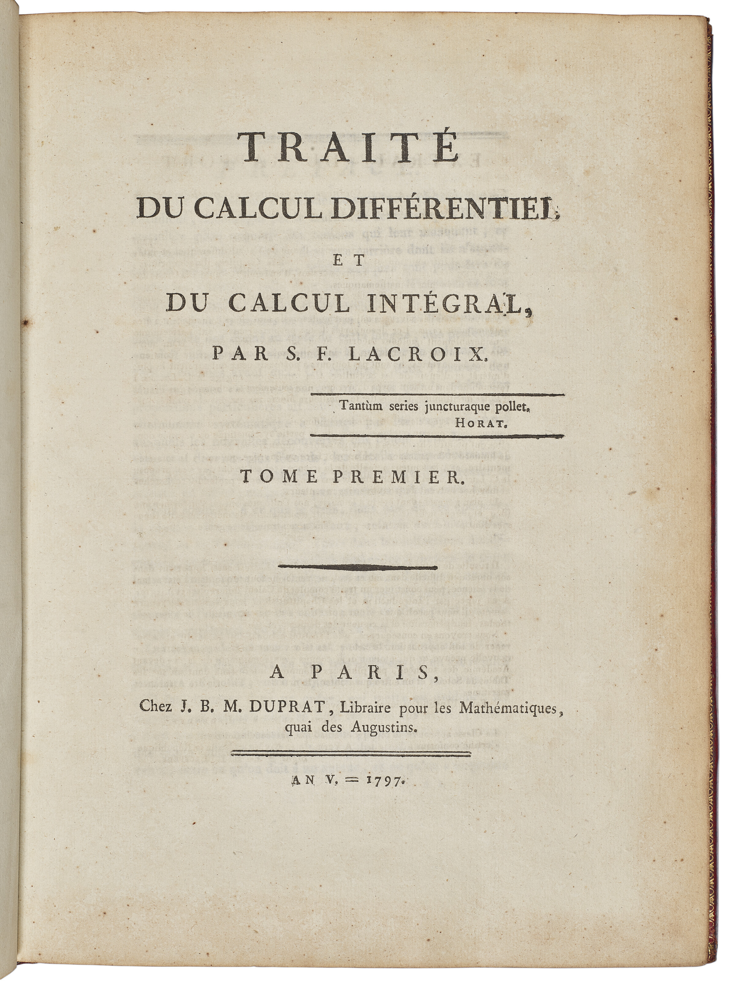 Traité du calcul différentiel et du calcul intégral