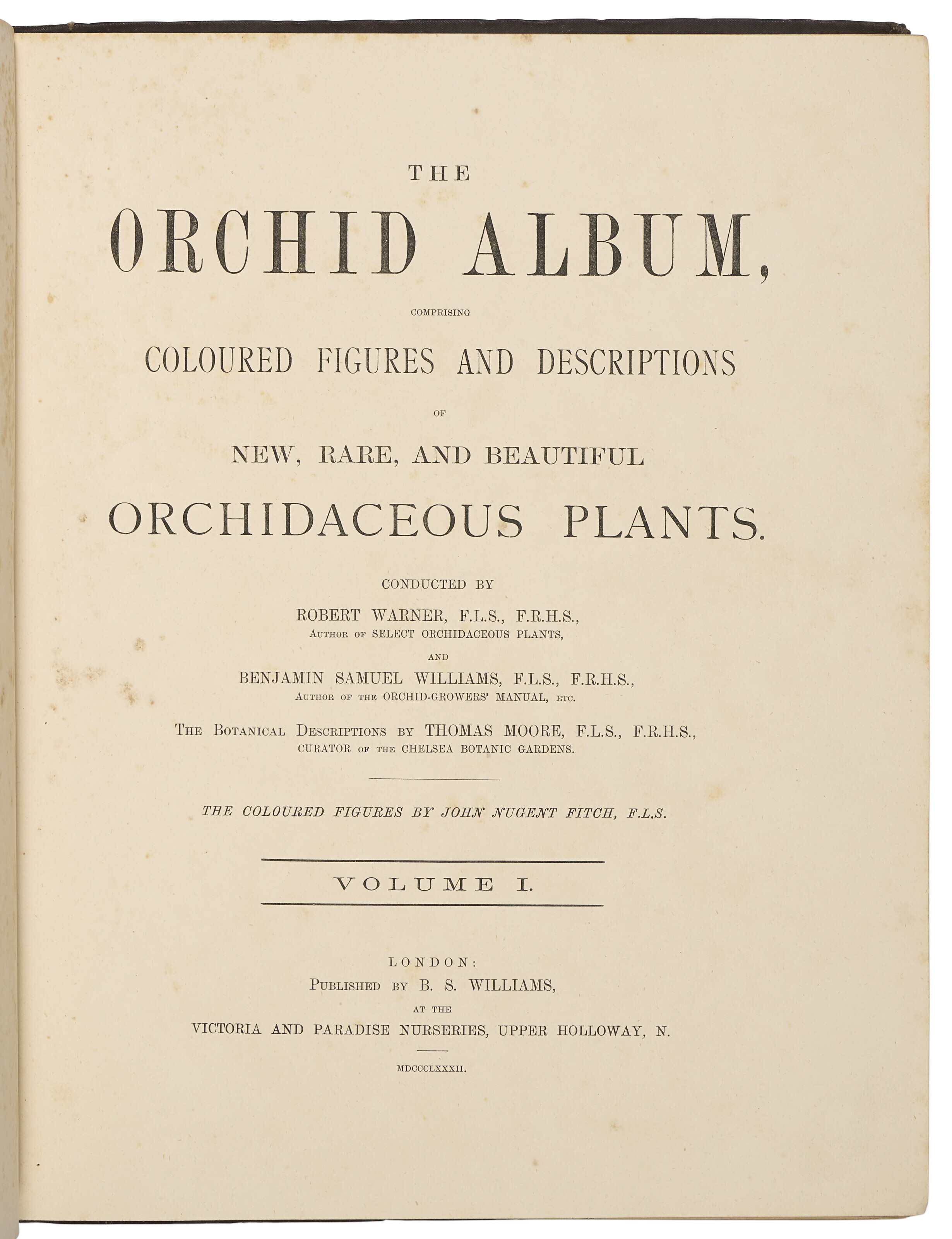The Orchid Album, Robert Warner, Benjamin Samuel Williams and 