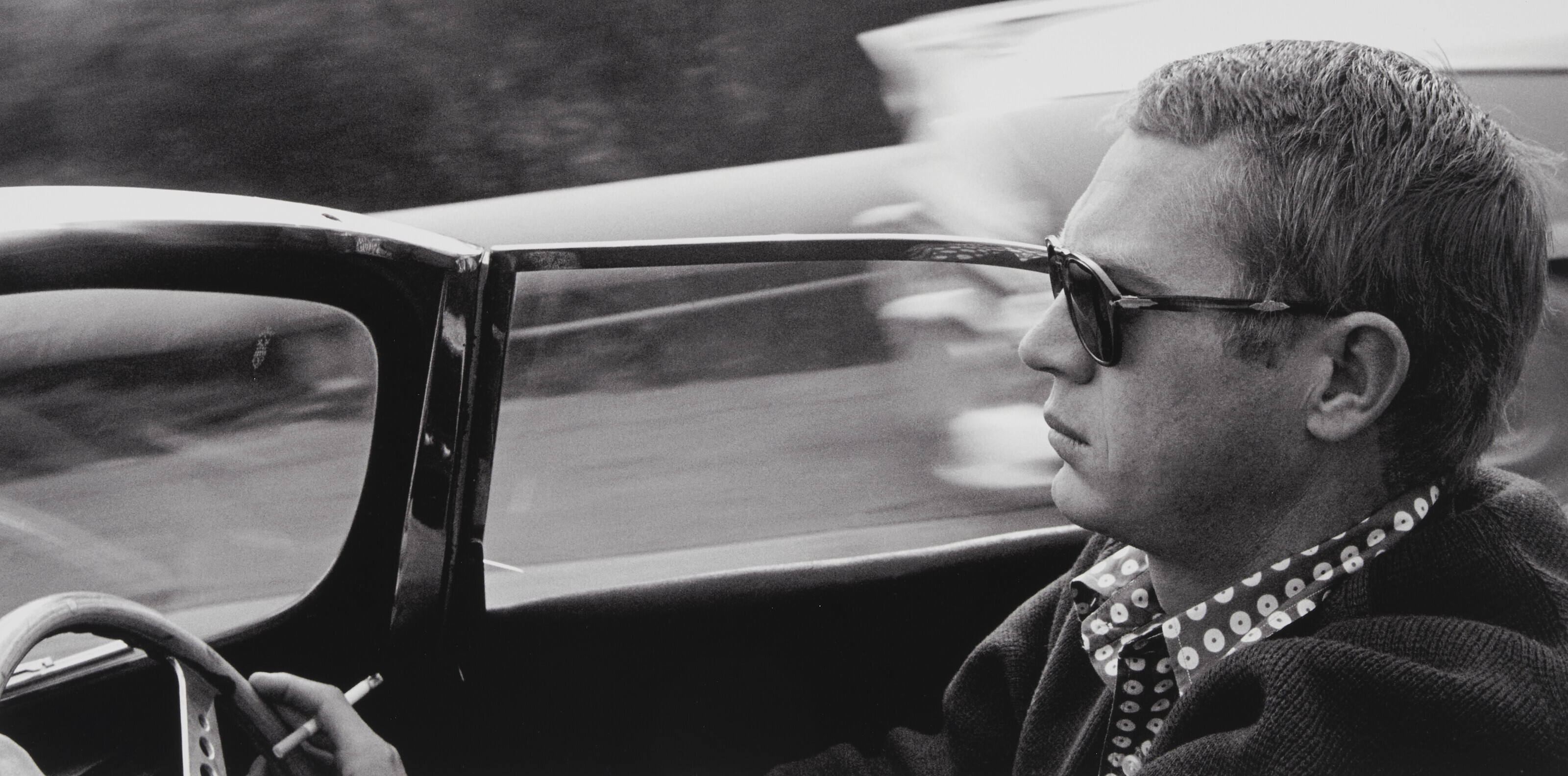 Steve McQueen textureless driving his
