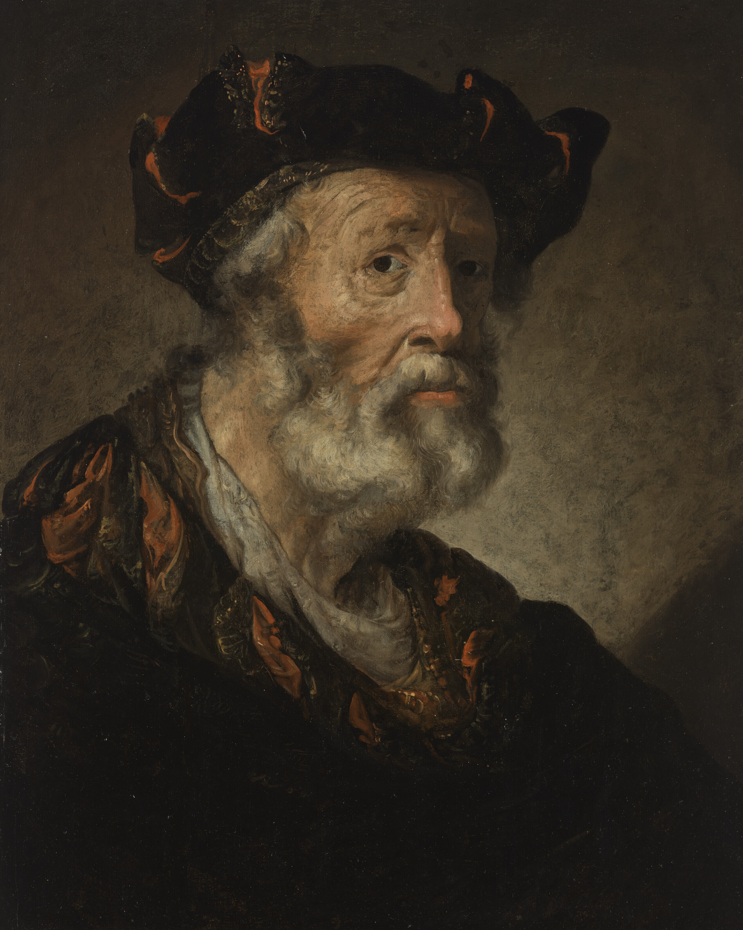 Head study of a bearded man
