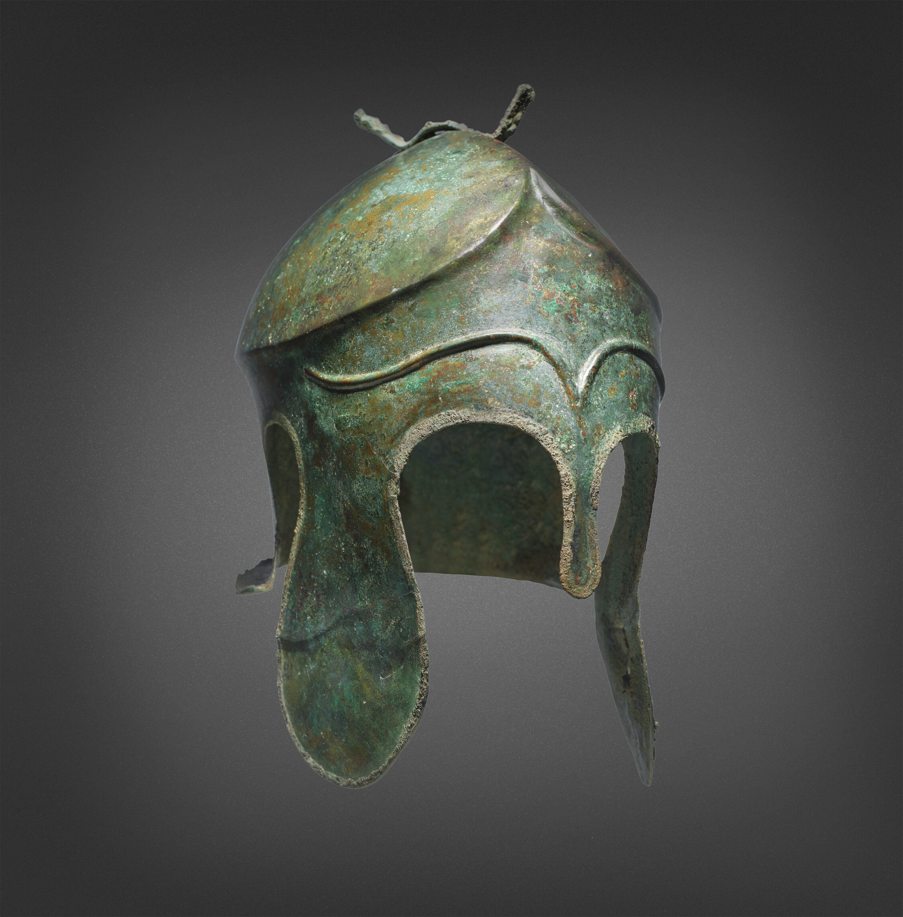Ancient top greek helmet