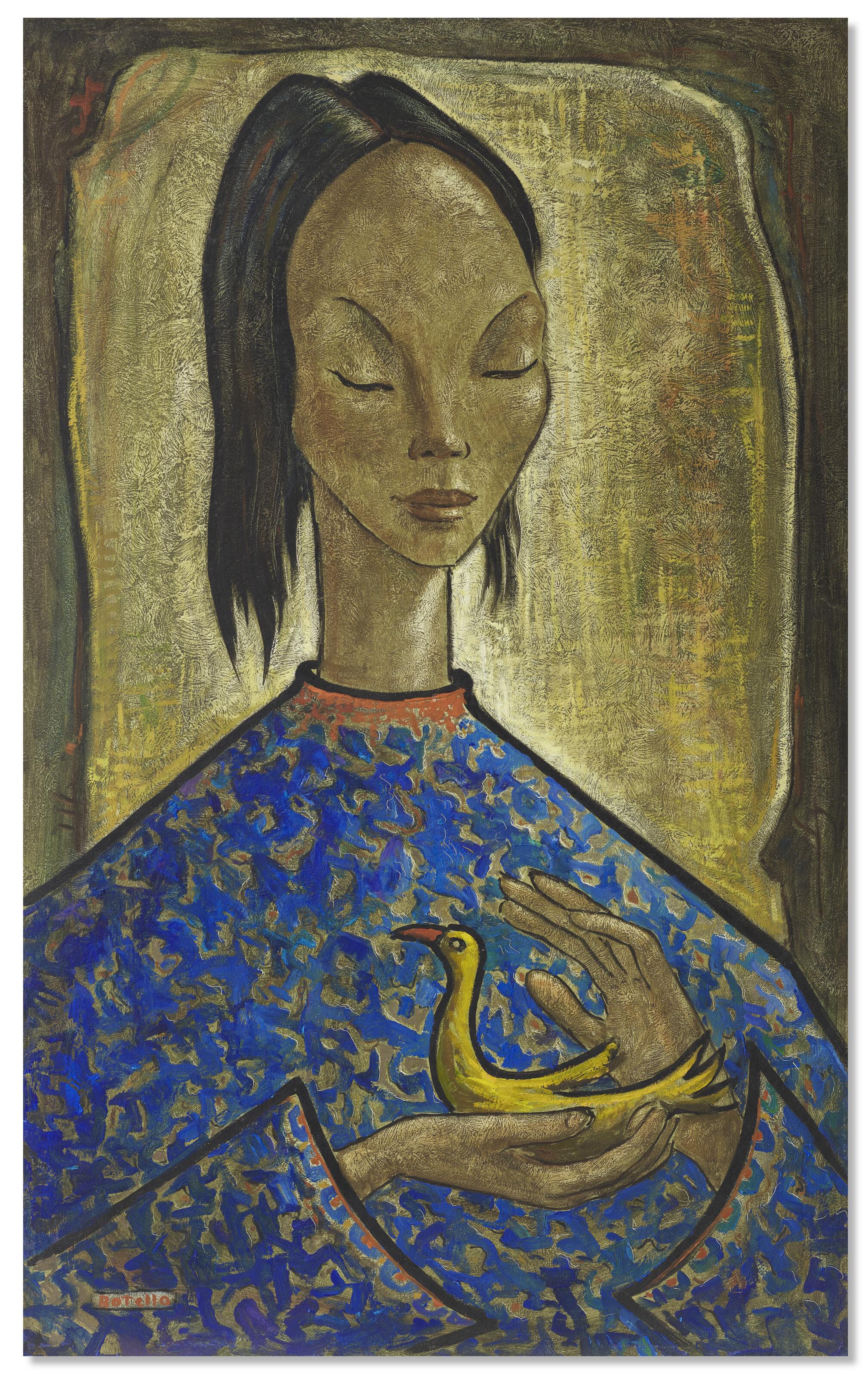 ÁNGEL BOTELLO (1913-1986), Untitled (Woman with Bird) | Christie’s
