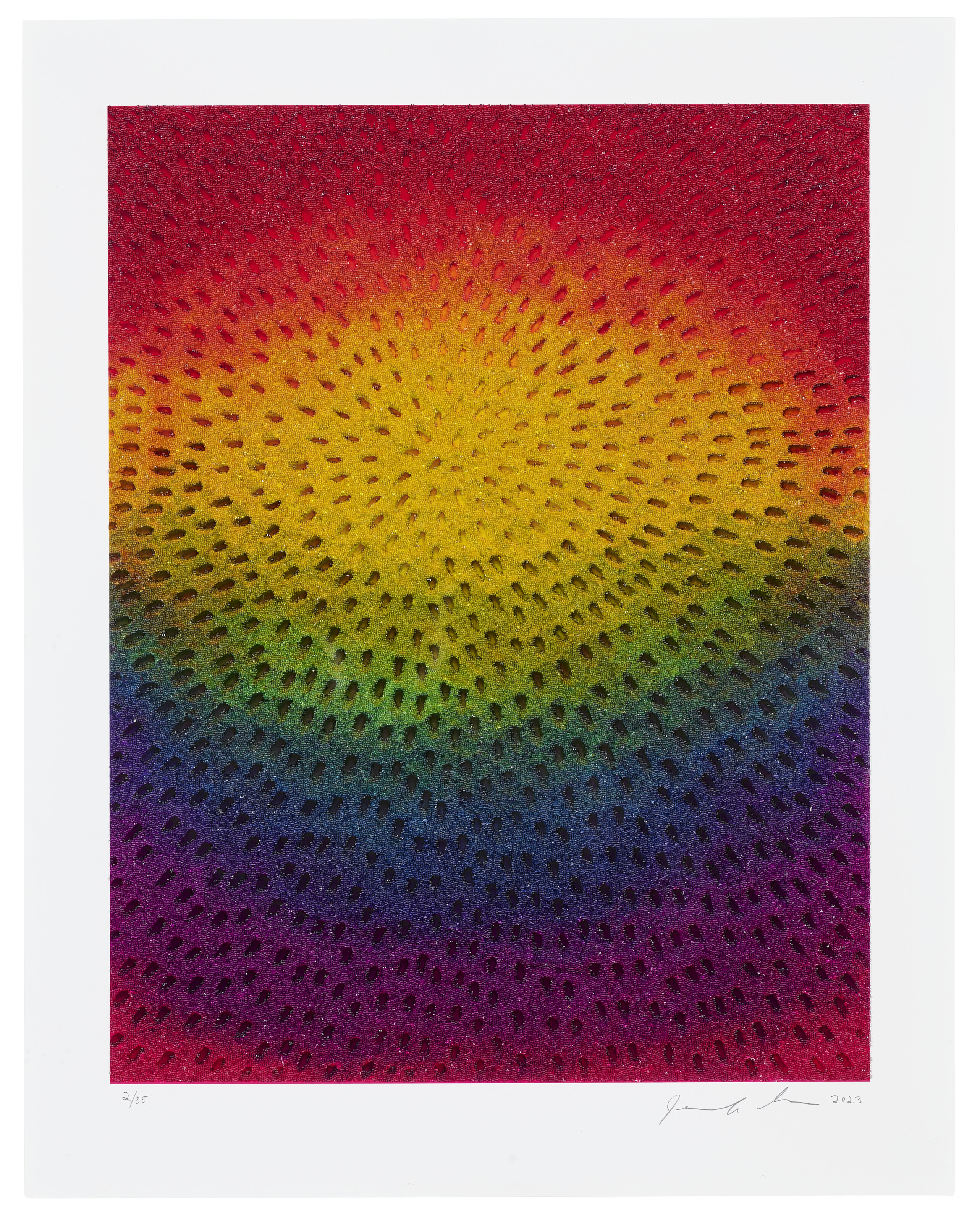 Jennifer Guidi, Rainbow Orb 2, 2023, offered in Contemporary Edition: New York on 14 March 2024 at Christie's in New York