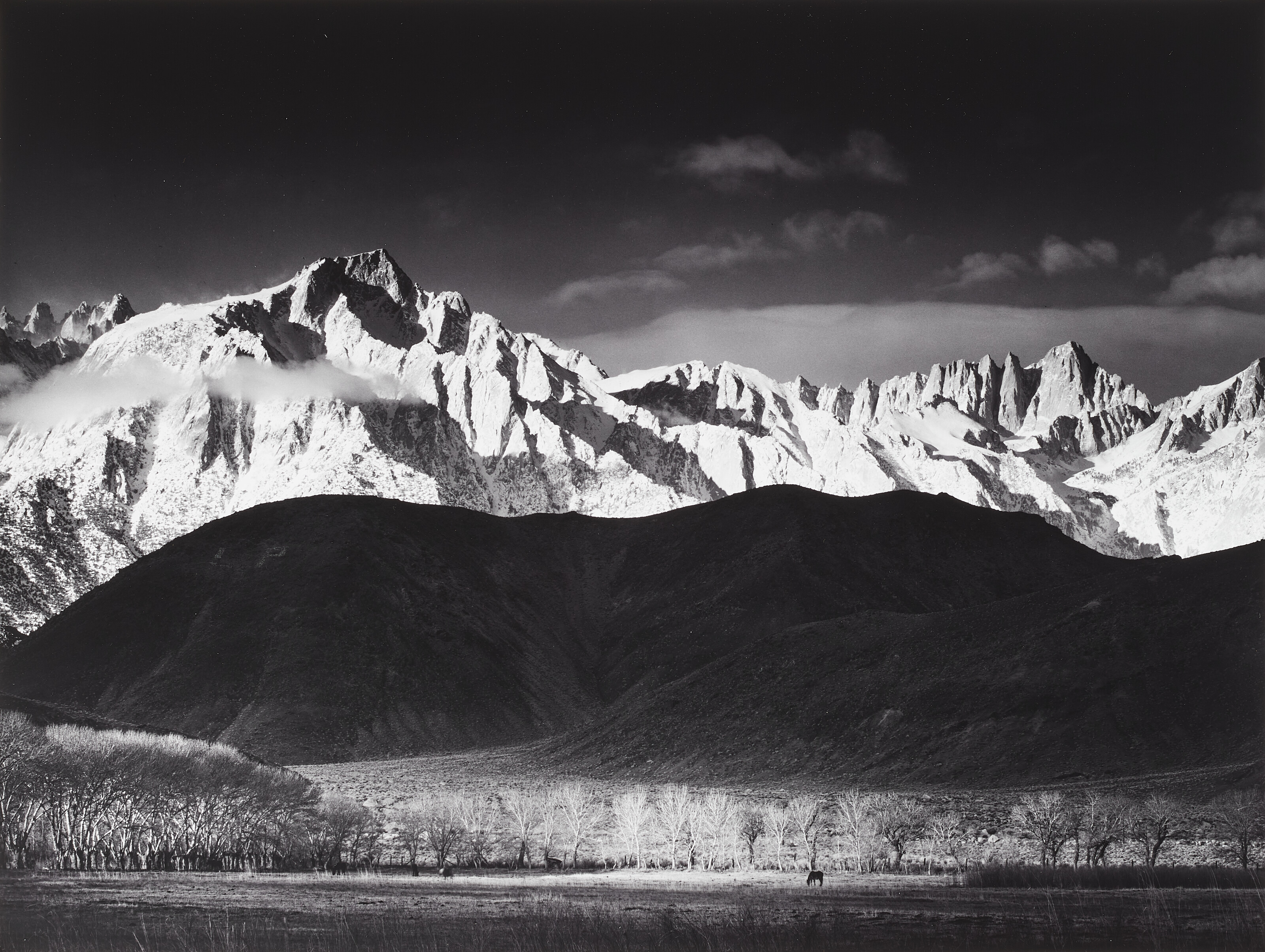 ANSEL ADAMS (1902–1984), Winter Sunrise, Sierra Nevada from Lone