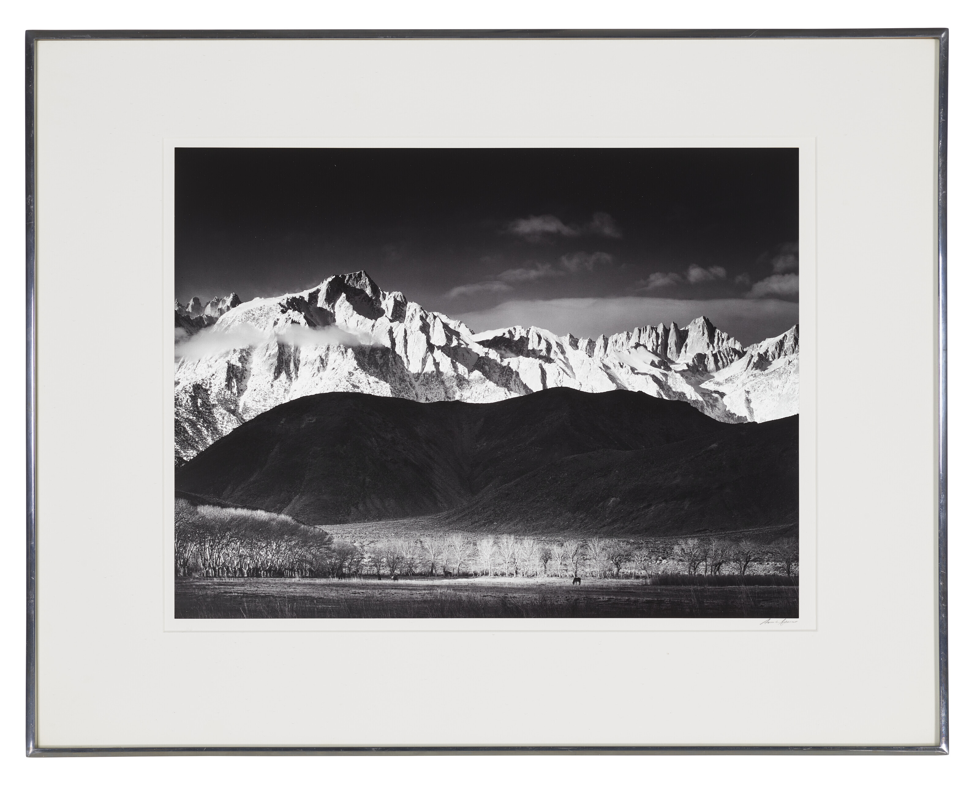 5669)デリア・レイス　版画「Winter Vacation」22/30 ANSEL ADAMS (1902–1984), Winter Sunrise, Sierra Nevada from Lone