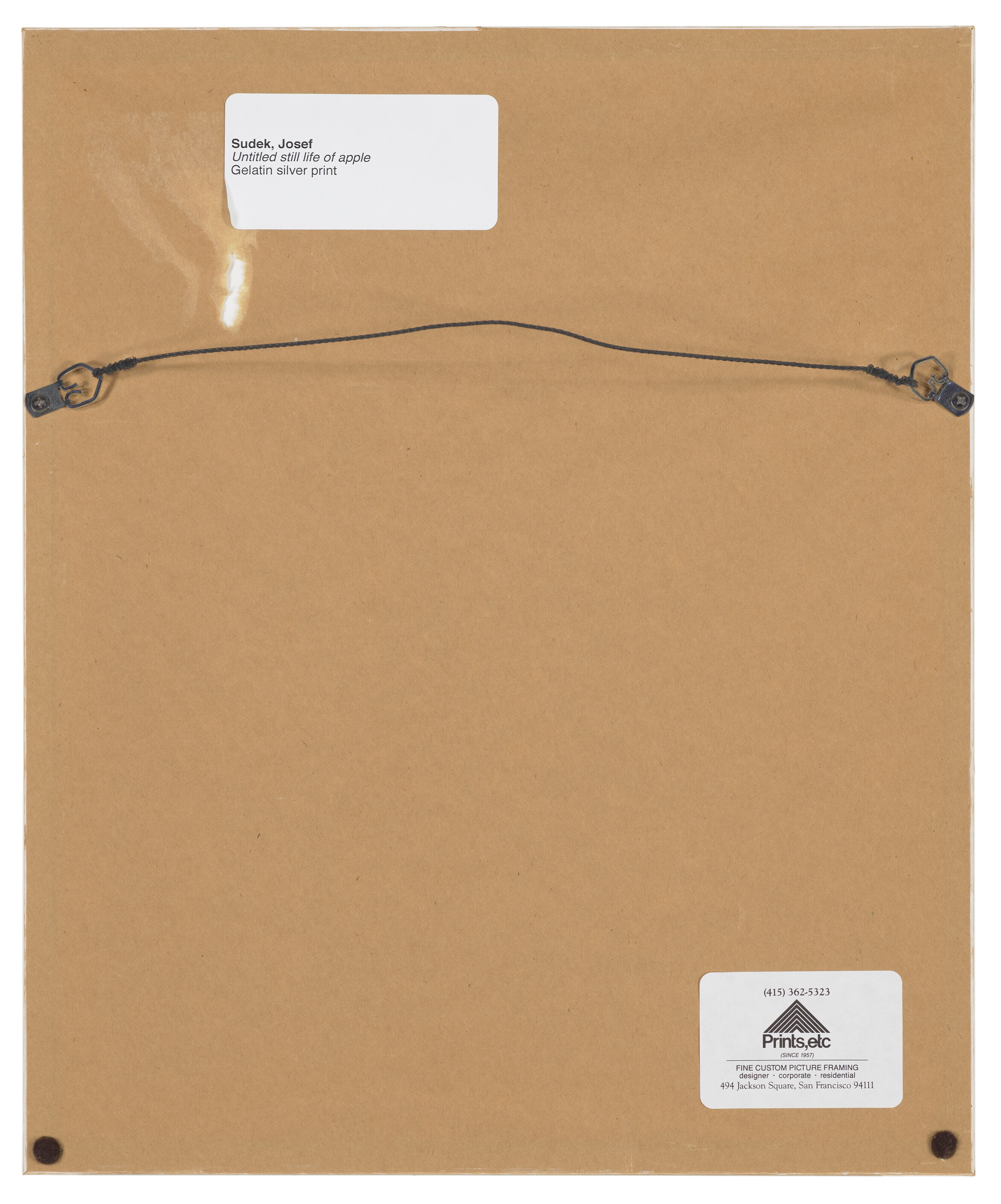 JOSEF SUDEK (1896–1976), Still-Life, Apple on Plate, c. 1960