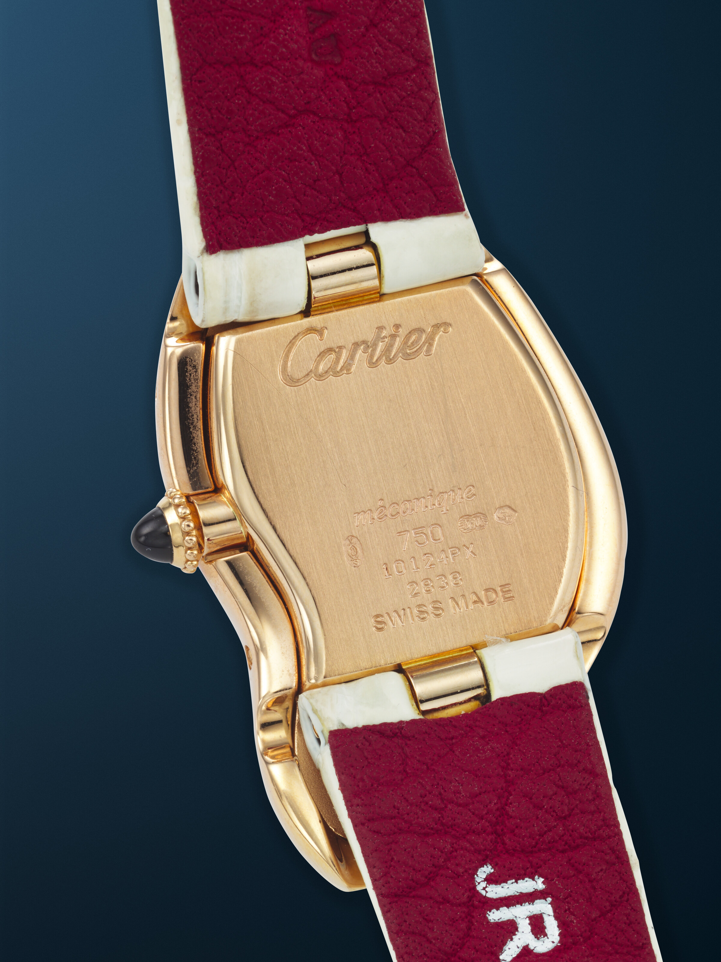 Cartier 時計ケースCRC00006428 CARTIER. AN EXTREMELY RARE AND UNUSUAL 18K PINK GOLD ASYMMETRICAL