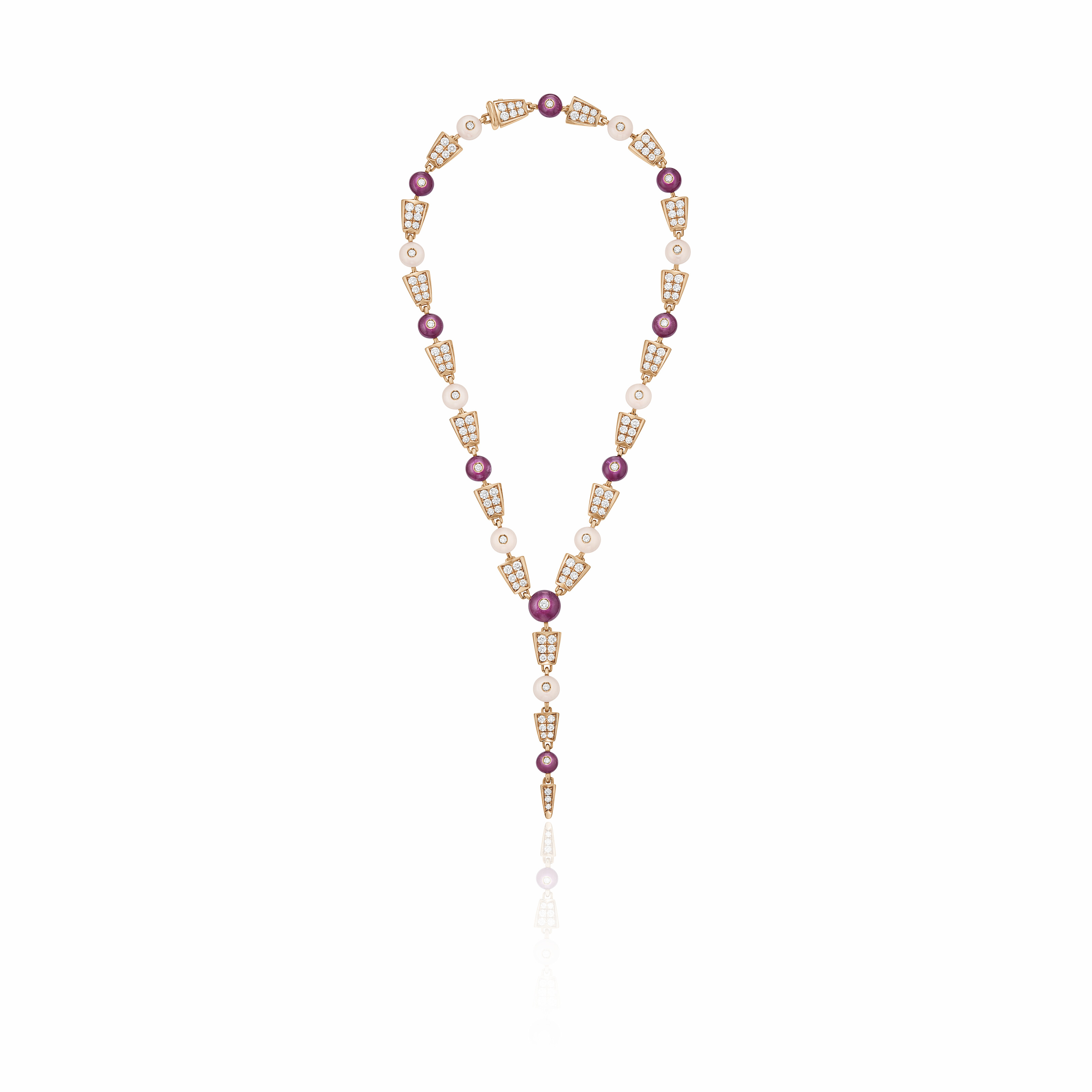 BULGARI PINK TOURMALINE, ROSE QUARTZ AND DIAMOND 'SERPENTI