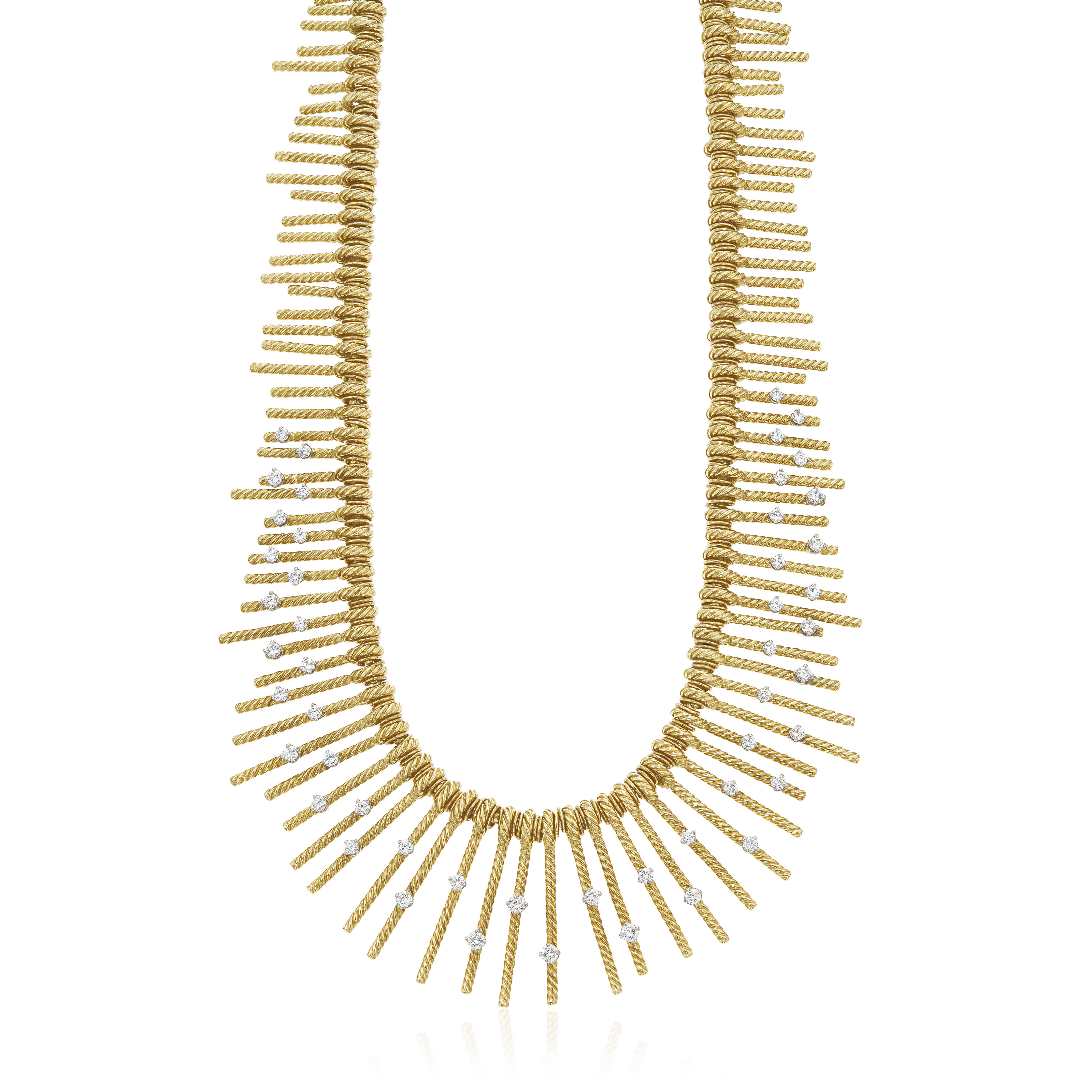TIFFANY JEAN SCHLUMBERGER DIAMOND AND GOLD 'FRINGE