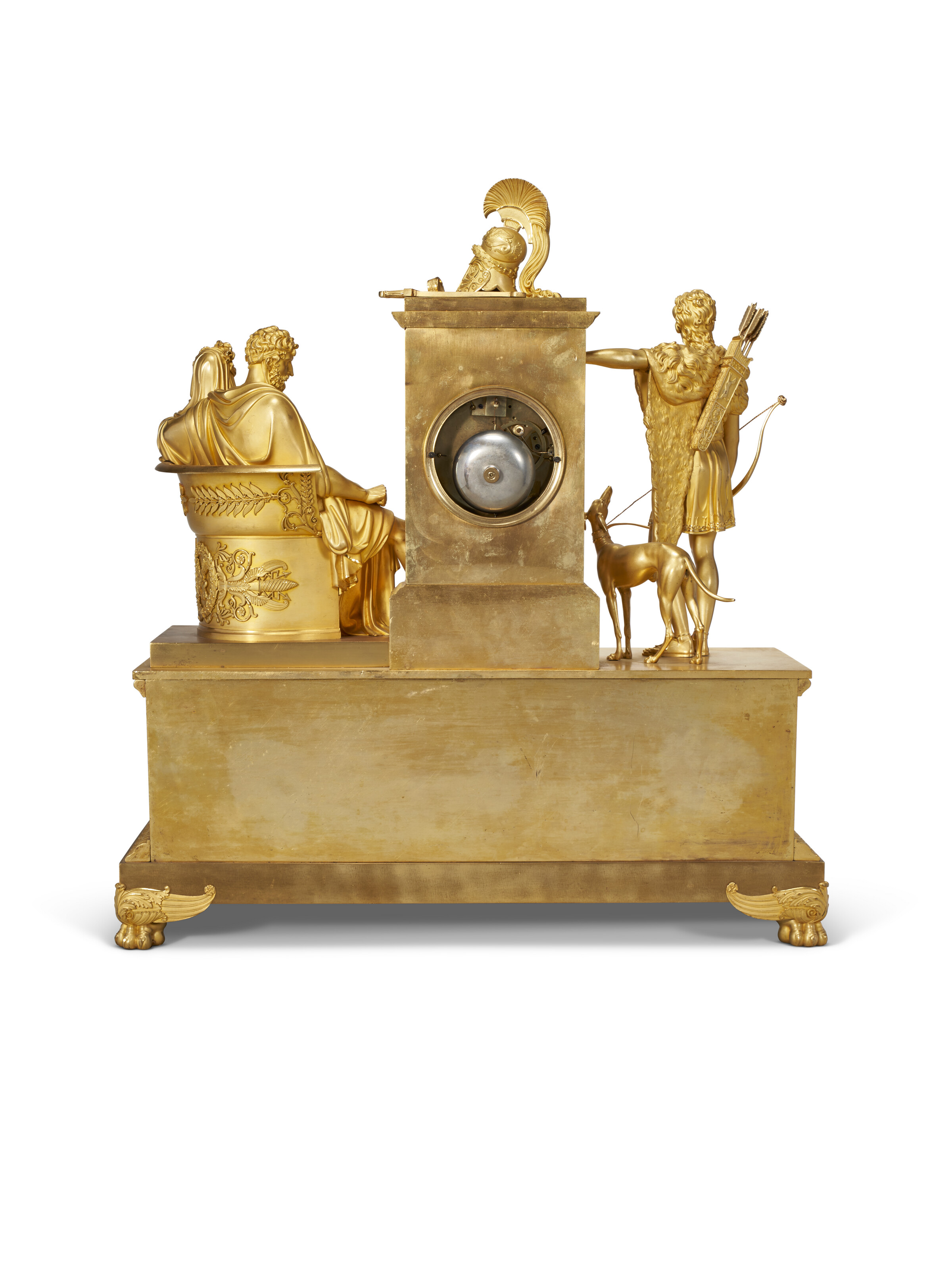 AN EMPIRE ORMOLU MANTEL CLOCK, BY LOUIS-ISIDORE CHOISELAT, CIRCA