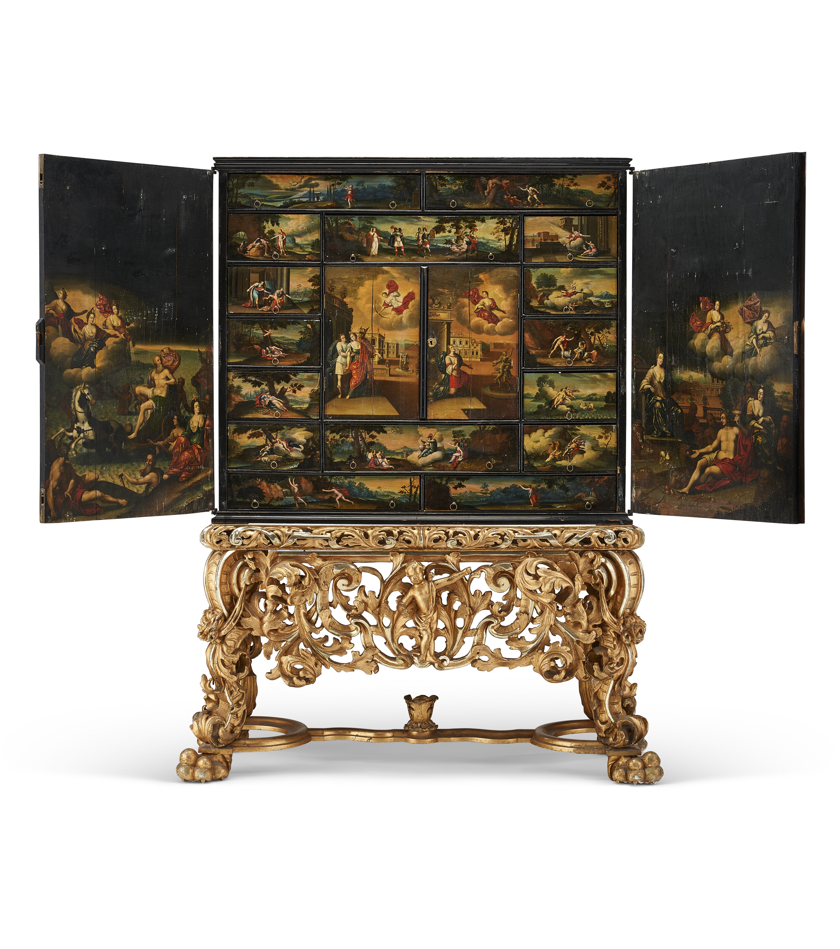 European Painted Cabinet