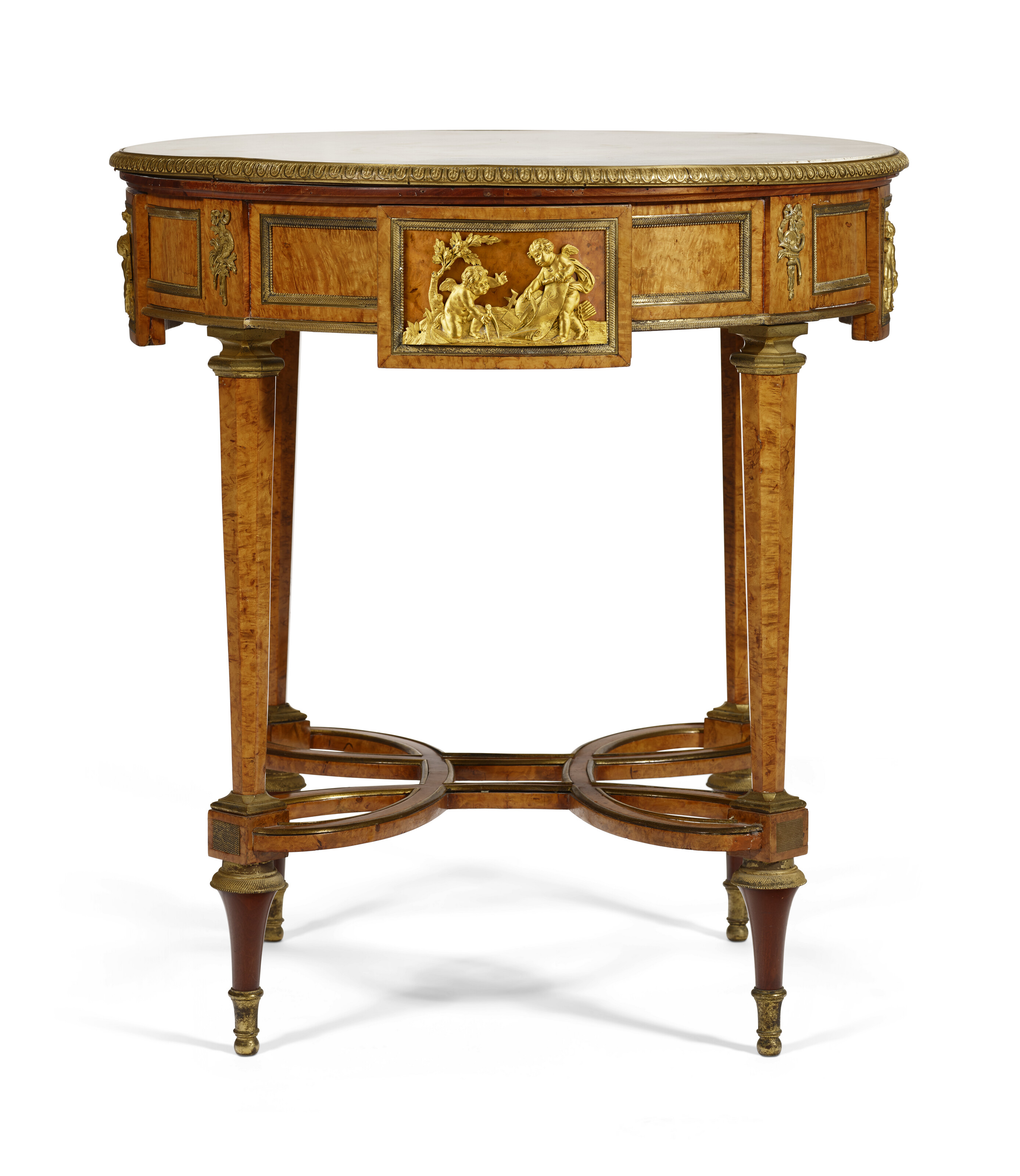 A French Restauration Period Ormolu Mounted Mahogany Gueridon
