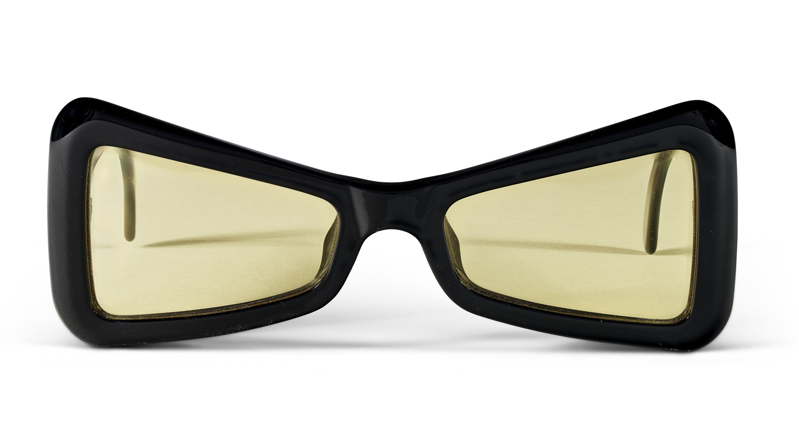 A RARE, RUNWAY PAIR OF BLACK AND GOLD CC SUNGLASSES, CHANEL 