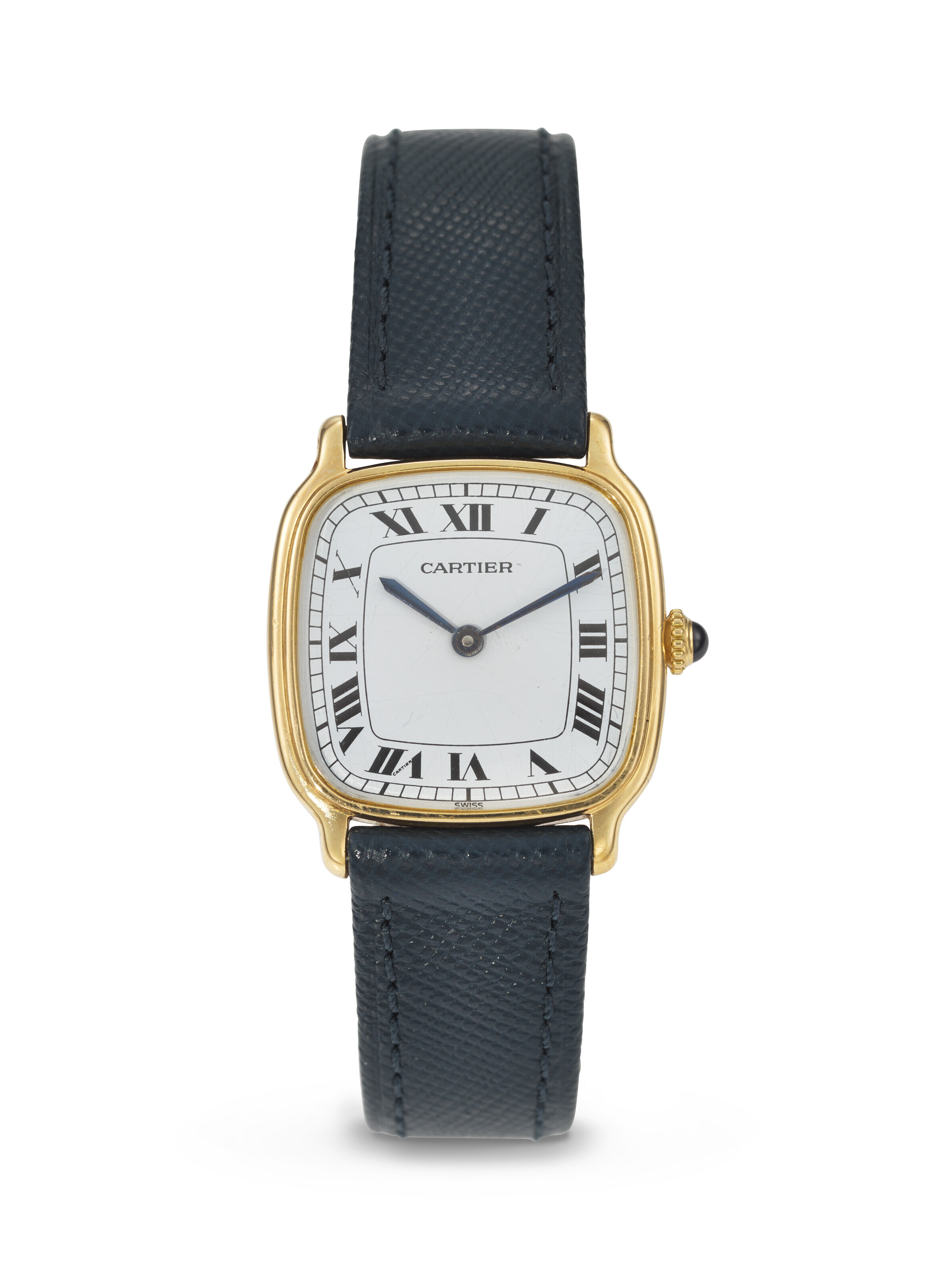 CARTIER, YELLOW GOLD 'MILLENIUM BASCULANTE', WITH REVERSIBLE CASE