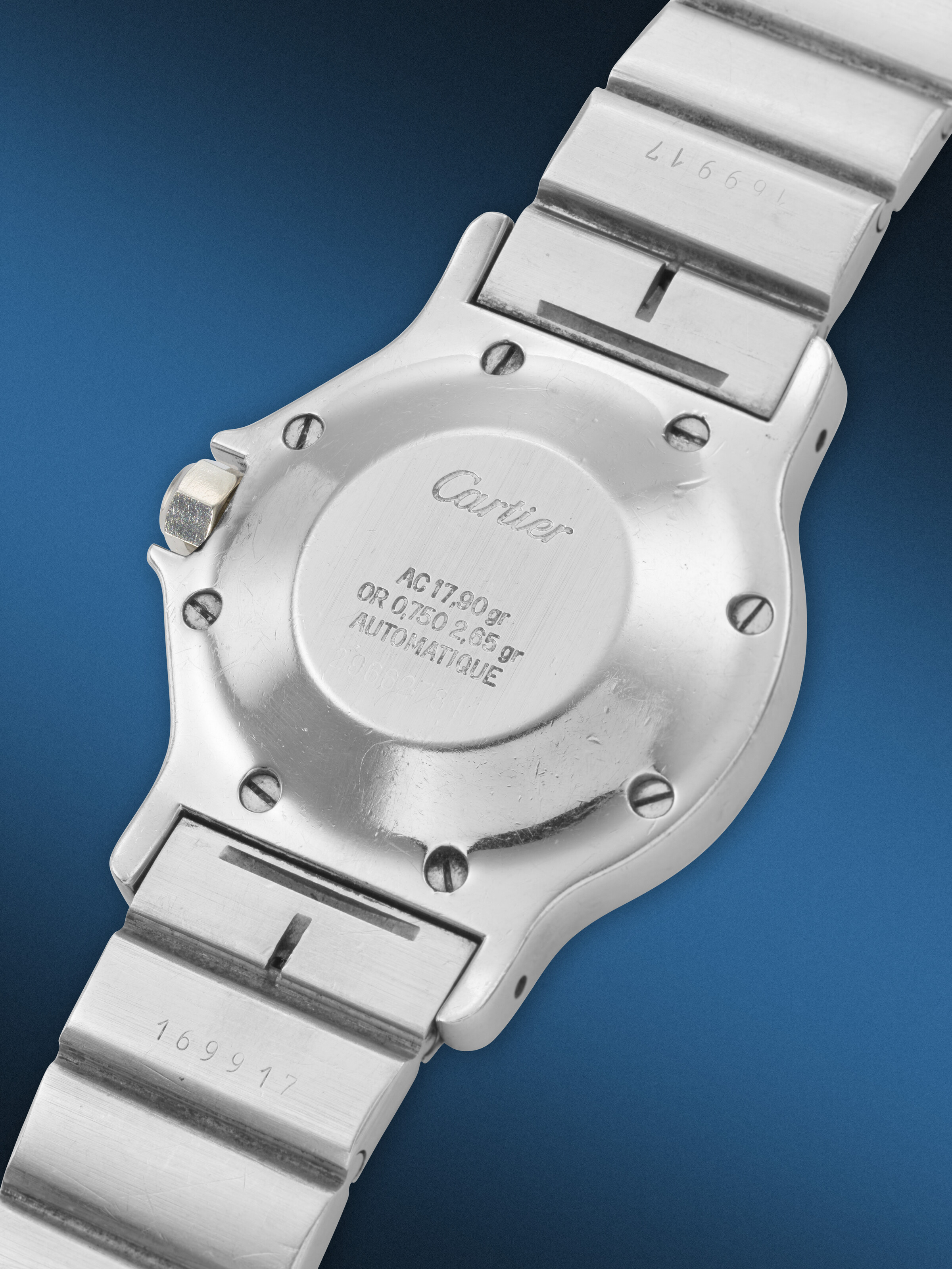 CARTIER, YELLOW GOLD AND STAINLESS STEEL 'SANTOS OCTAGON', REF