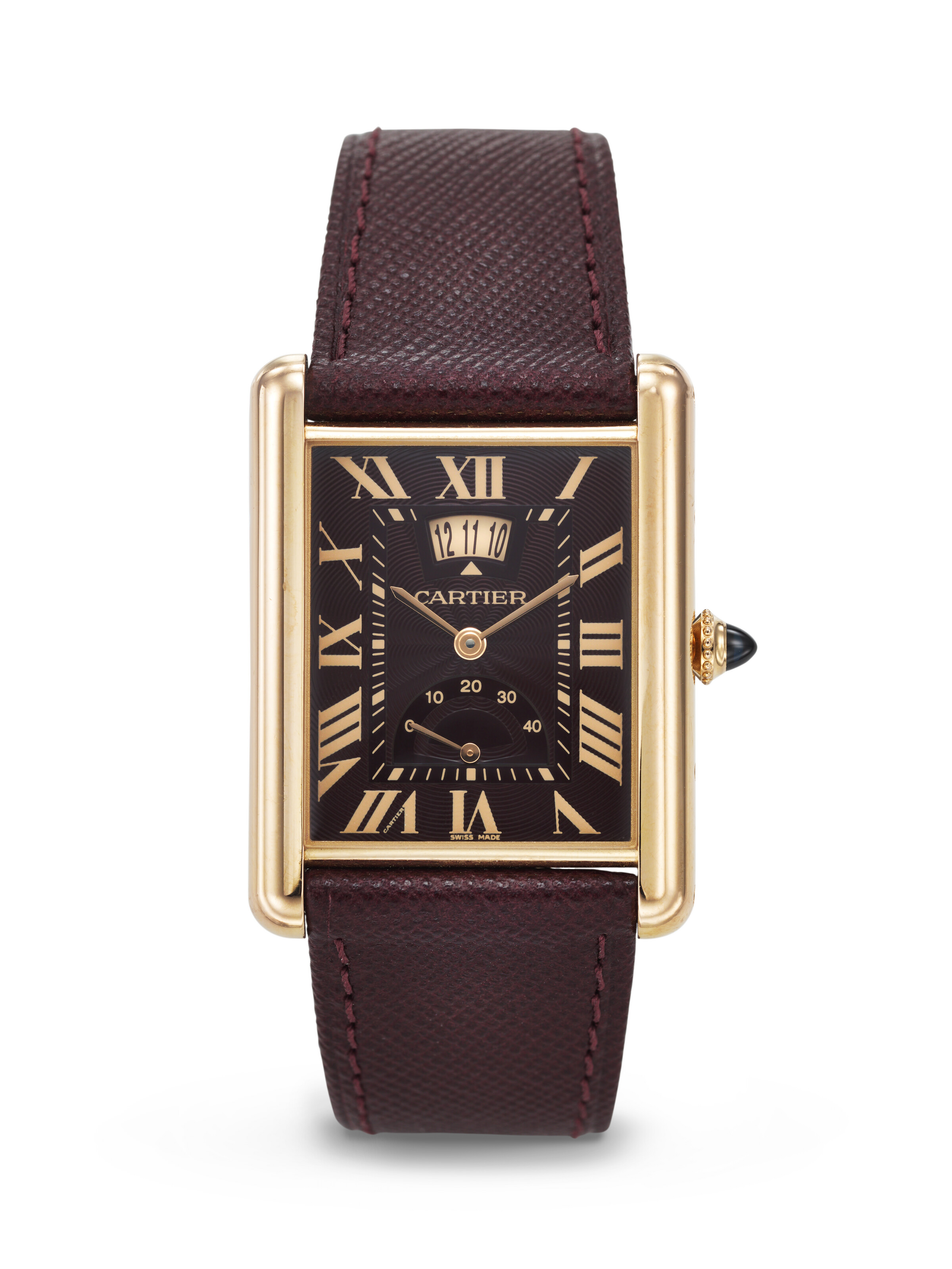 CARTIER, PINK GOLD 'TANK LOUIS XL', WITH POWER RESERVE AND DATE
