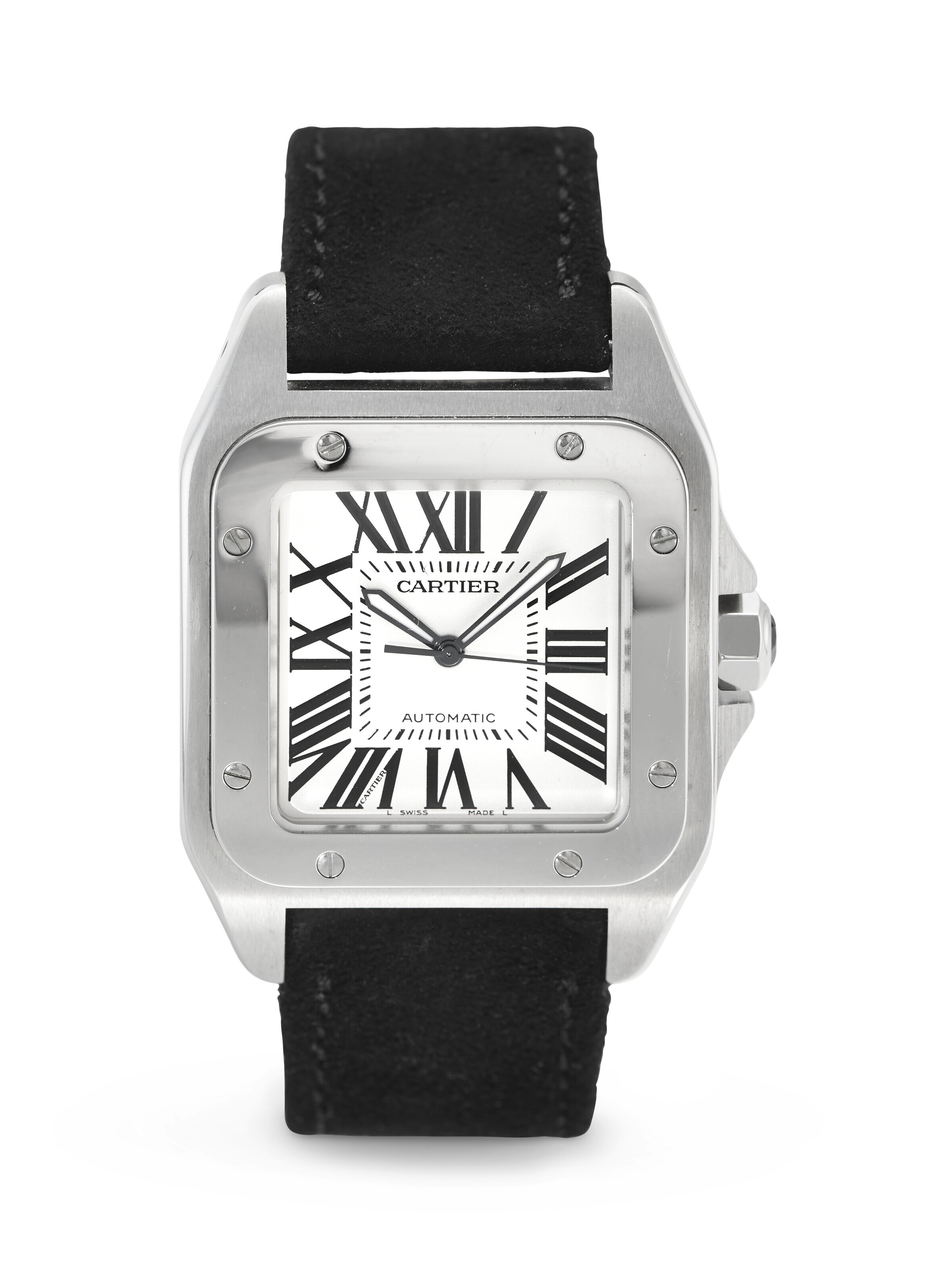 CARTIER STAINLESS STEEL SANTOS 100 REF. 2656 Christie s