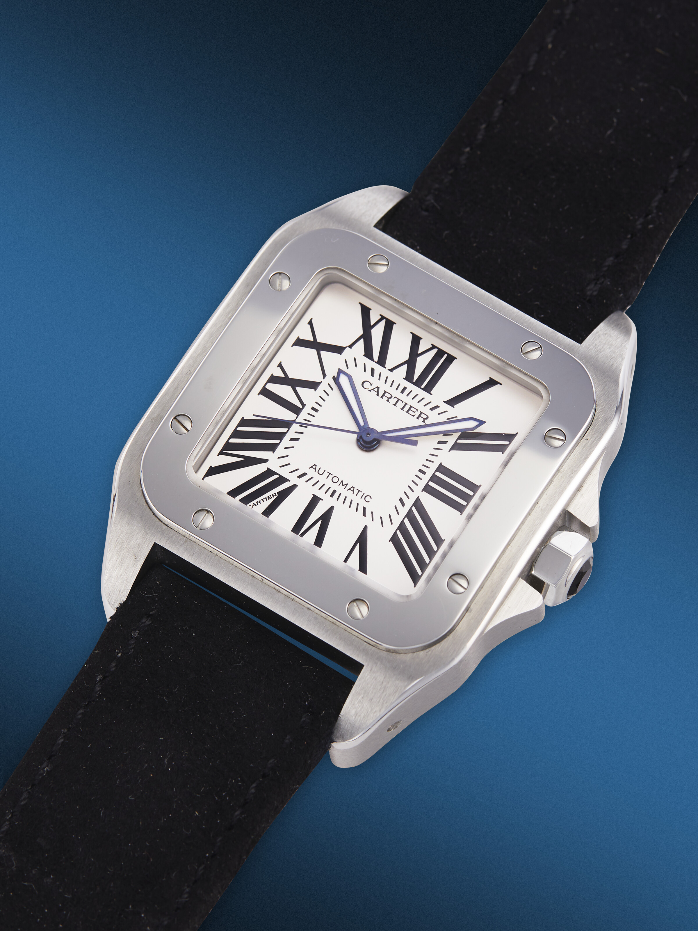 CARTIER, STAINLESS STEEL 'SANTOS 100', REF. 2656, | Christie's
