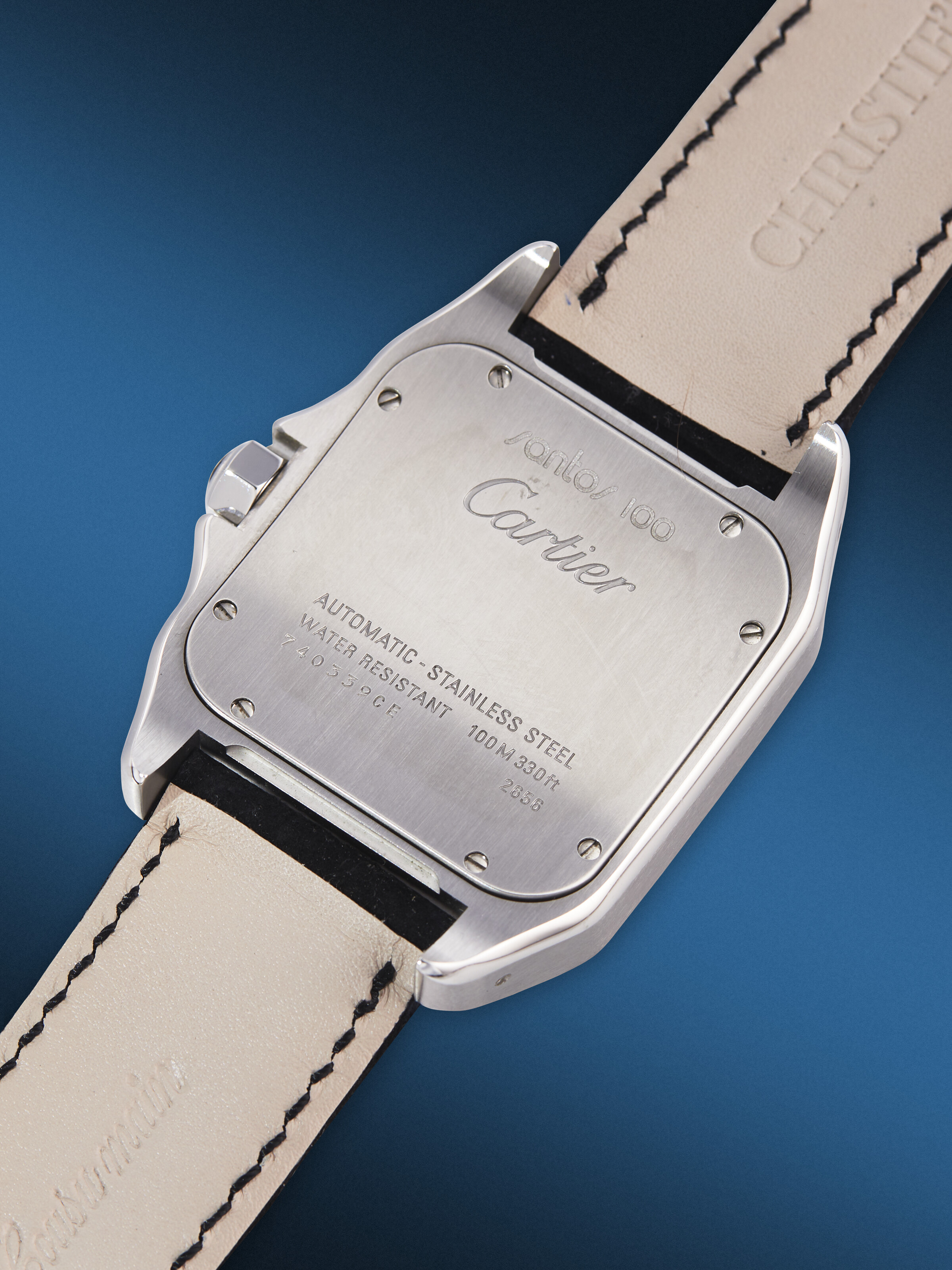 CARTIER, STAINLESS STEEL 'SANTOS 100', REF. 2656, | Christie's