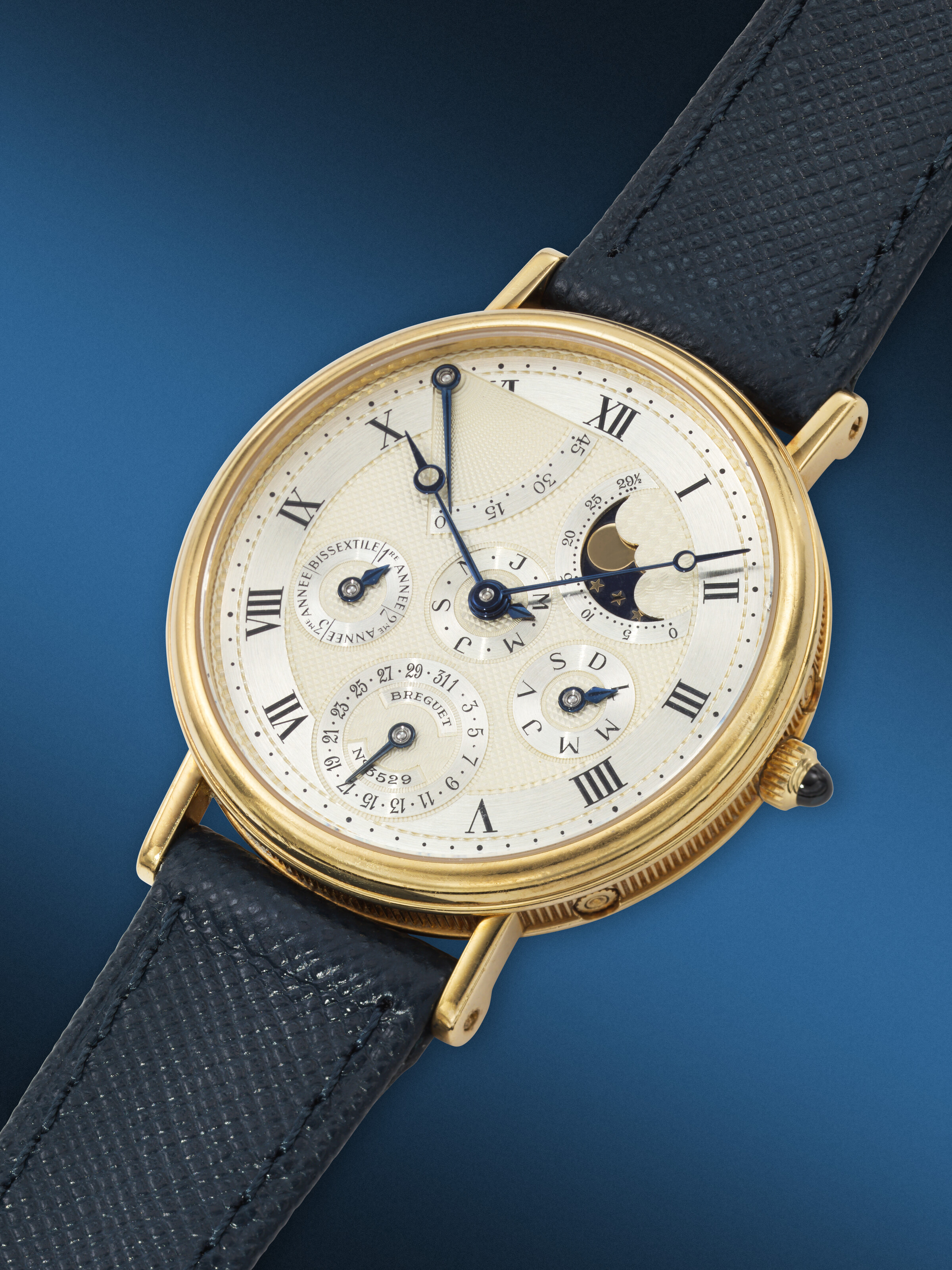 BREGUET, HIGHLY ATTRACTIVE AND RARE YELLOW GOLD PERPETUAL CALENDAR