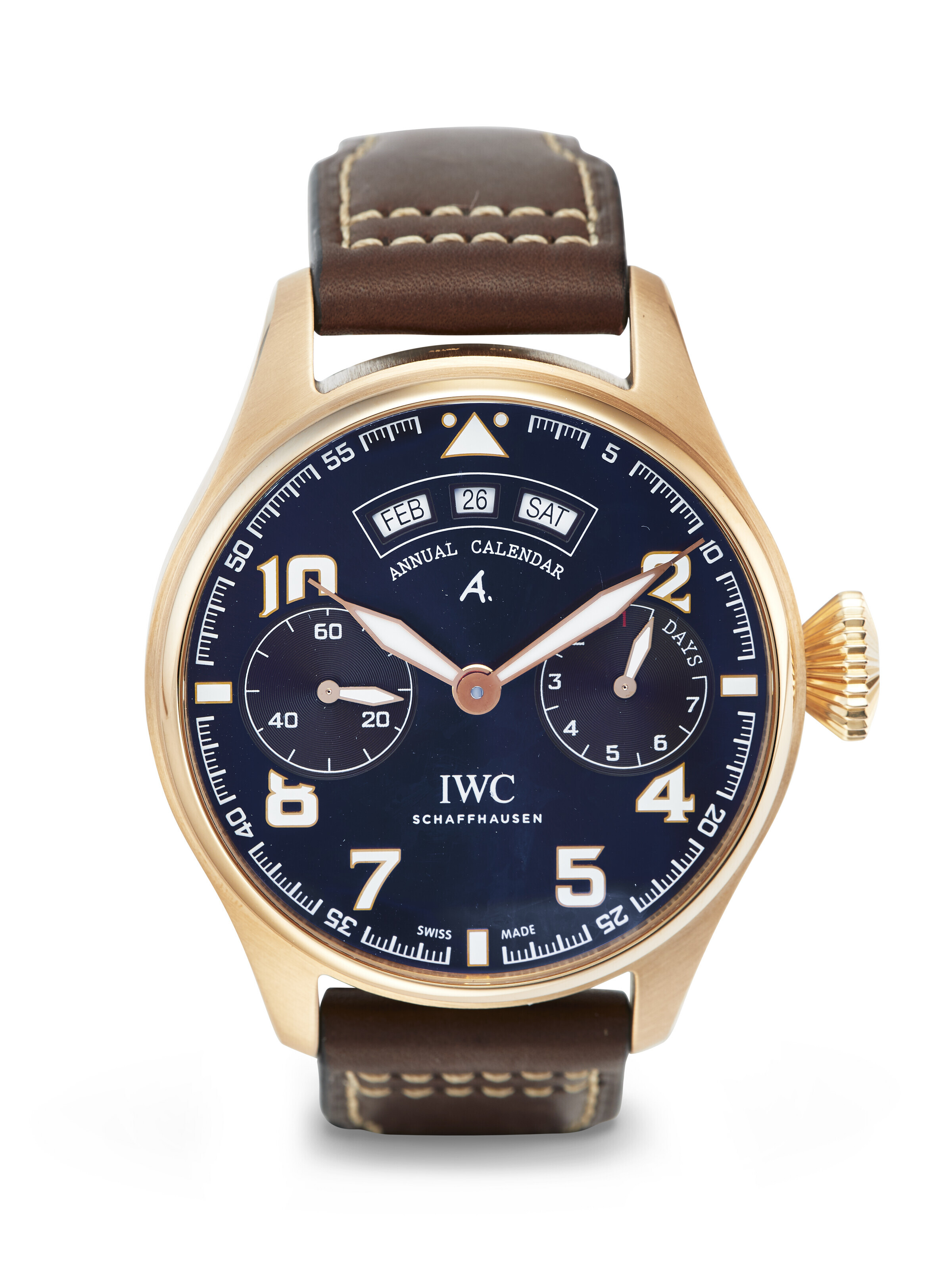IWC PINK GOLD LIMITED EDITION ANNUAL CALENDAR #39 BIG PILOT ANTOINE DE