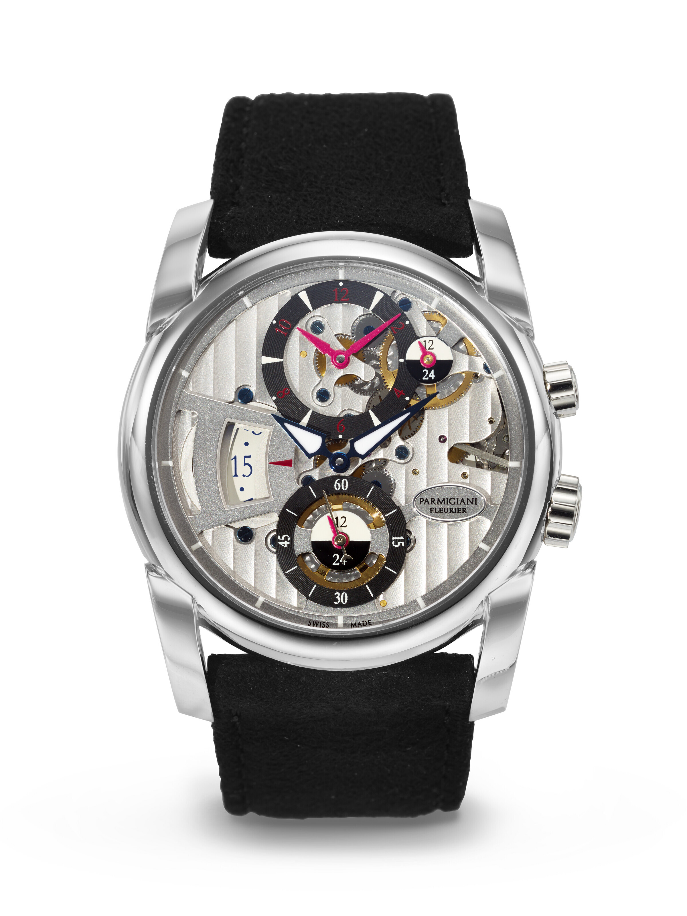 PARMIGIANI FLEURIER, STAINLESS STEEL LIMITED EDITION DUAL TIME