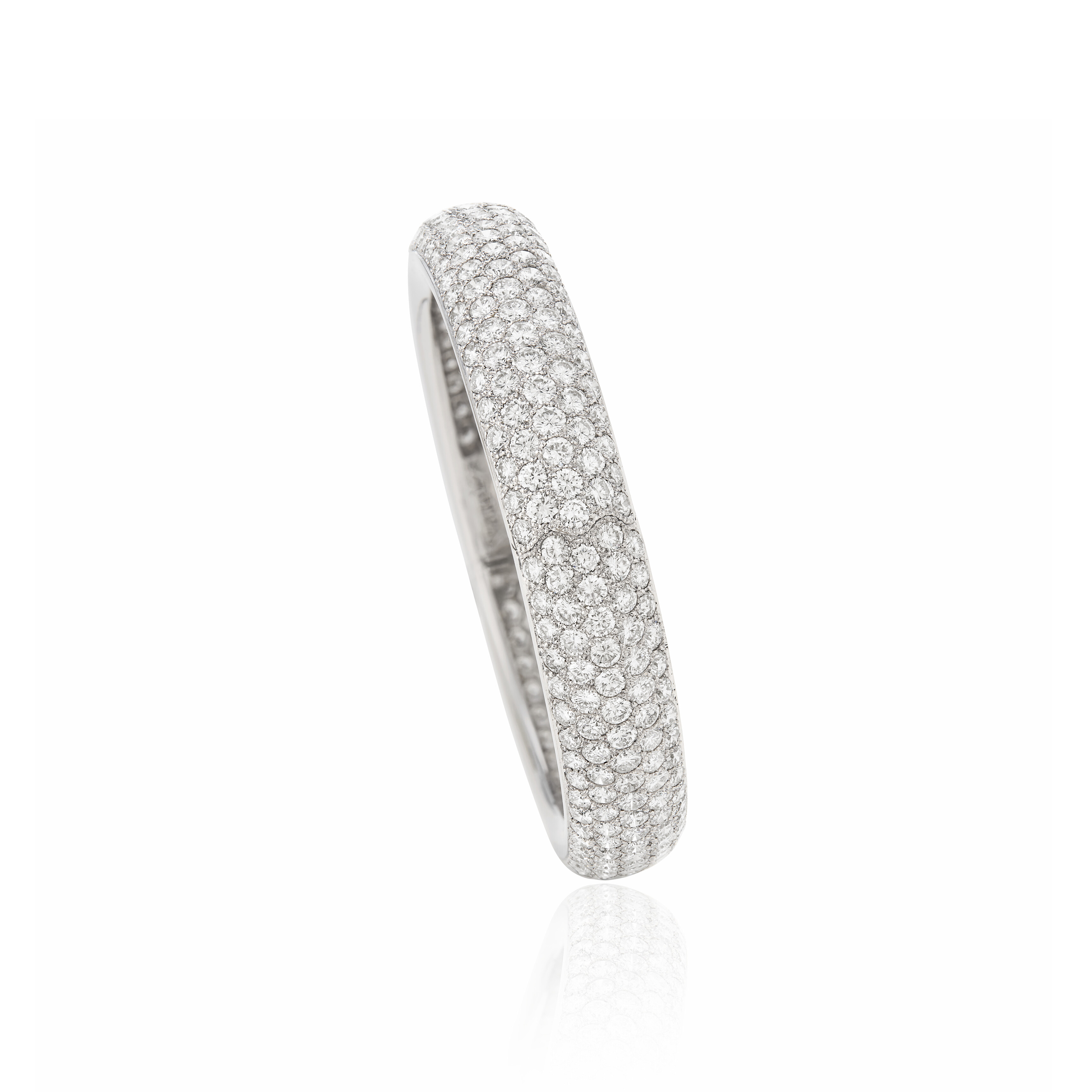 NO RESERVE | TIFFANY & CO DIAMOND AND GOLD 'EDGE' BANGLE