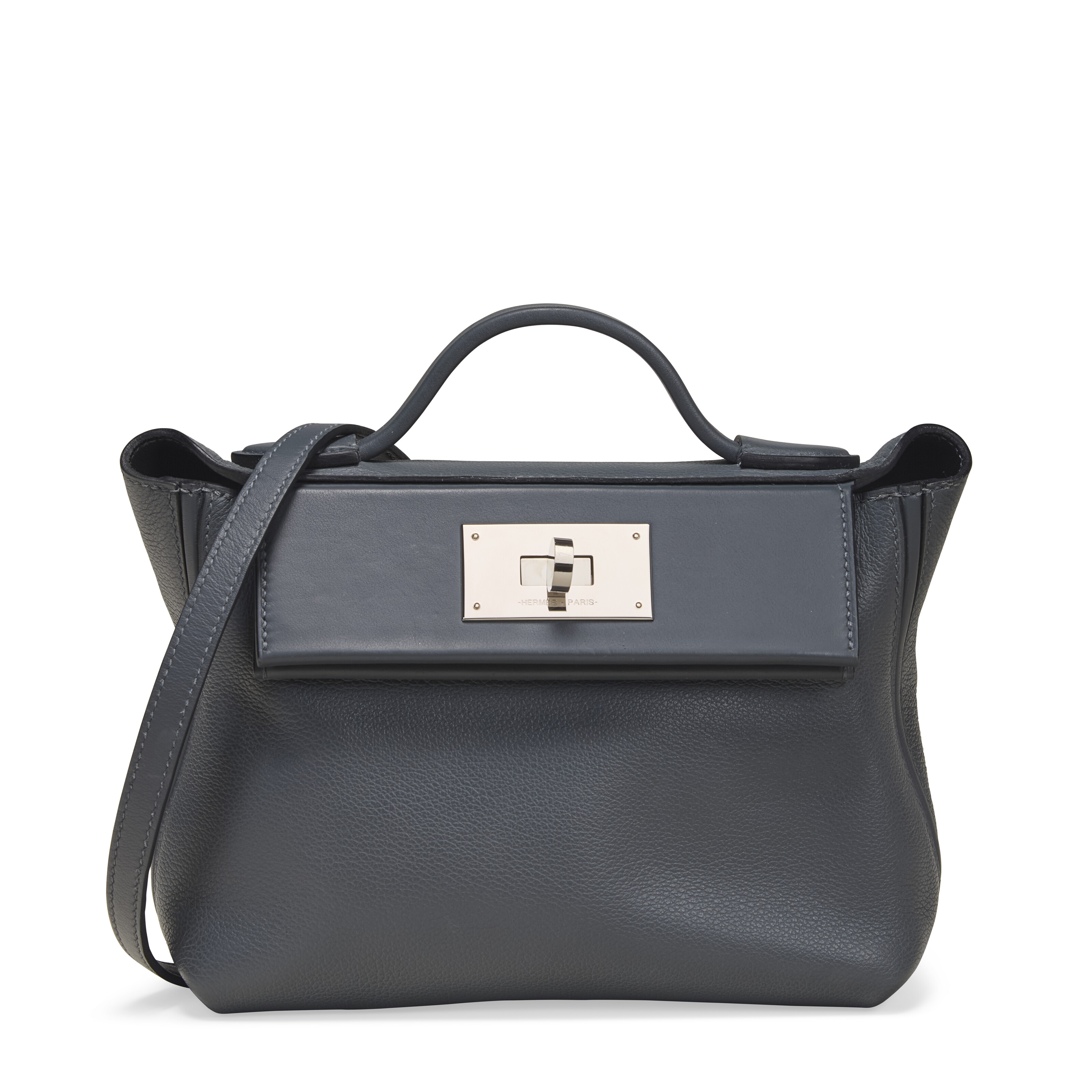 A LIMITED EDITION GRIS MEYER EVERCOLOR AND BLACK SWIFT LEATHER