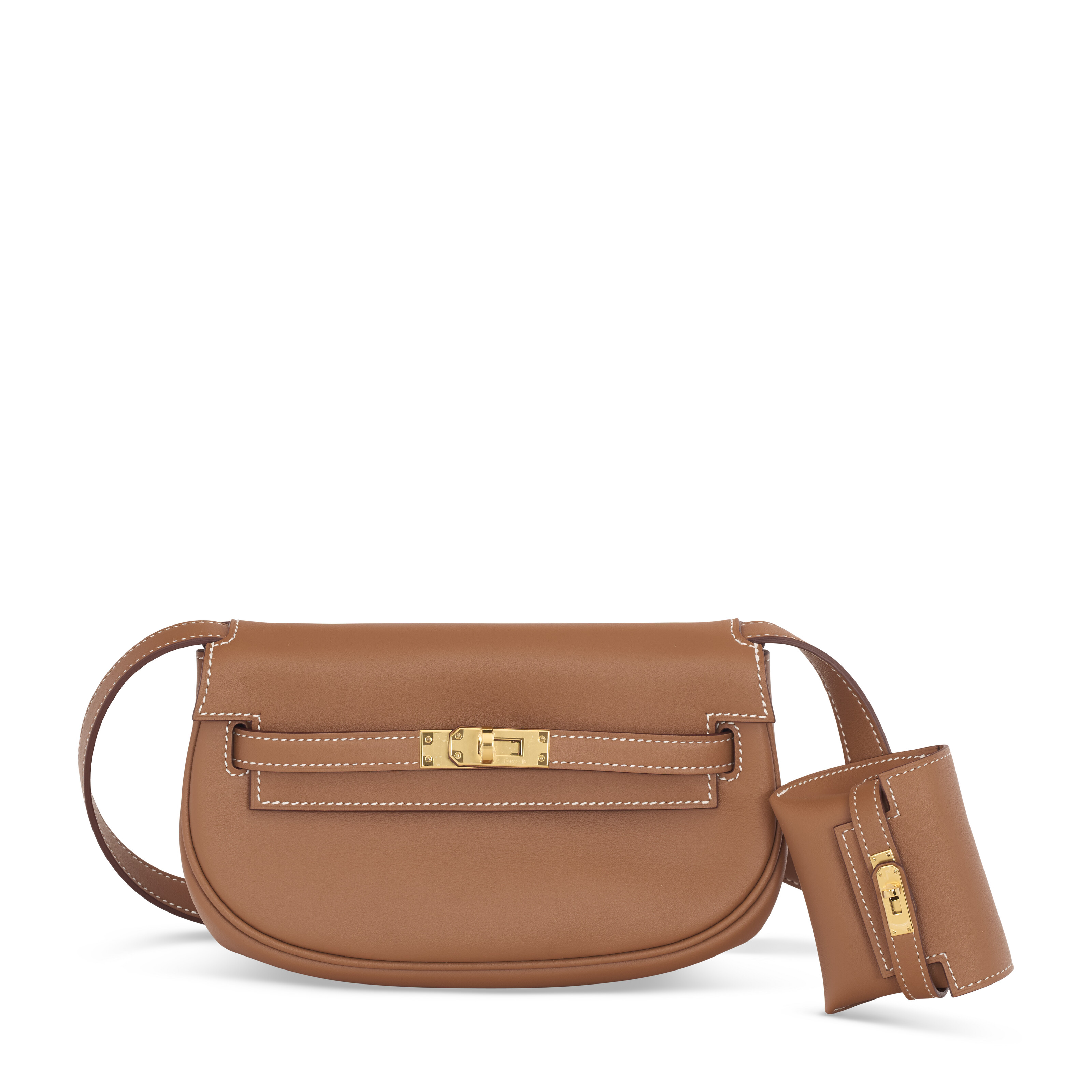 A GOLD SWIFT LEATHER KELLY MOOVE WITH GOLD HARDWARE, HERMÈS, 2024