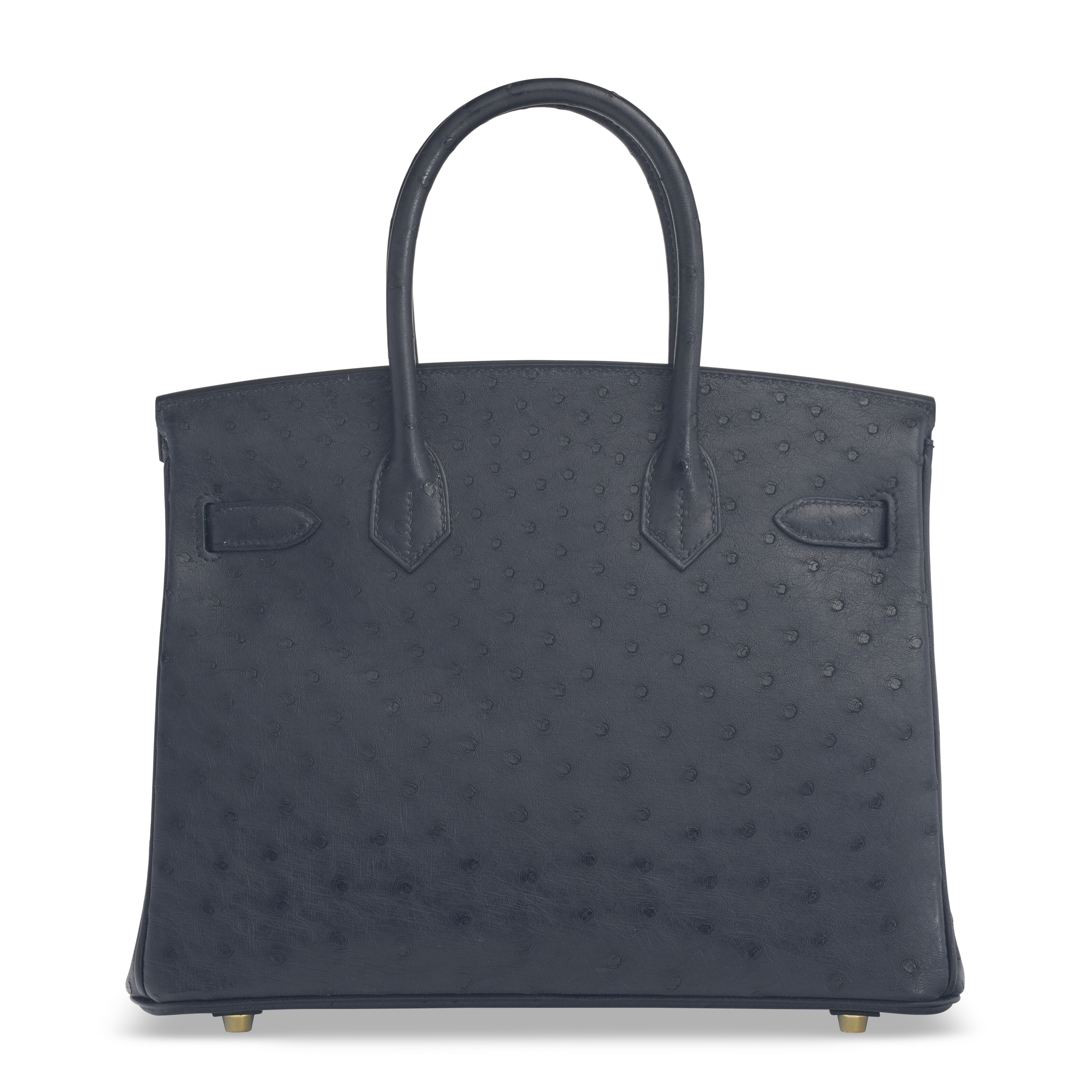 A BLACK OSTRICH BIRKIN 30 WITH GOLD HARDWARE, HERMÈS, 2024 