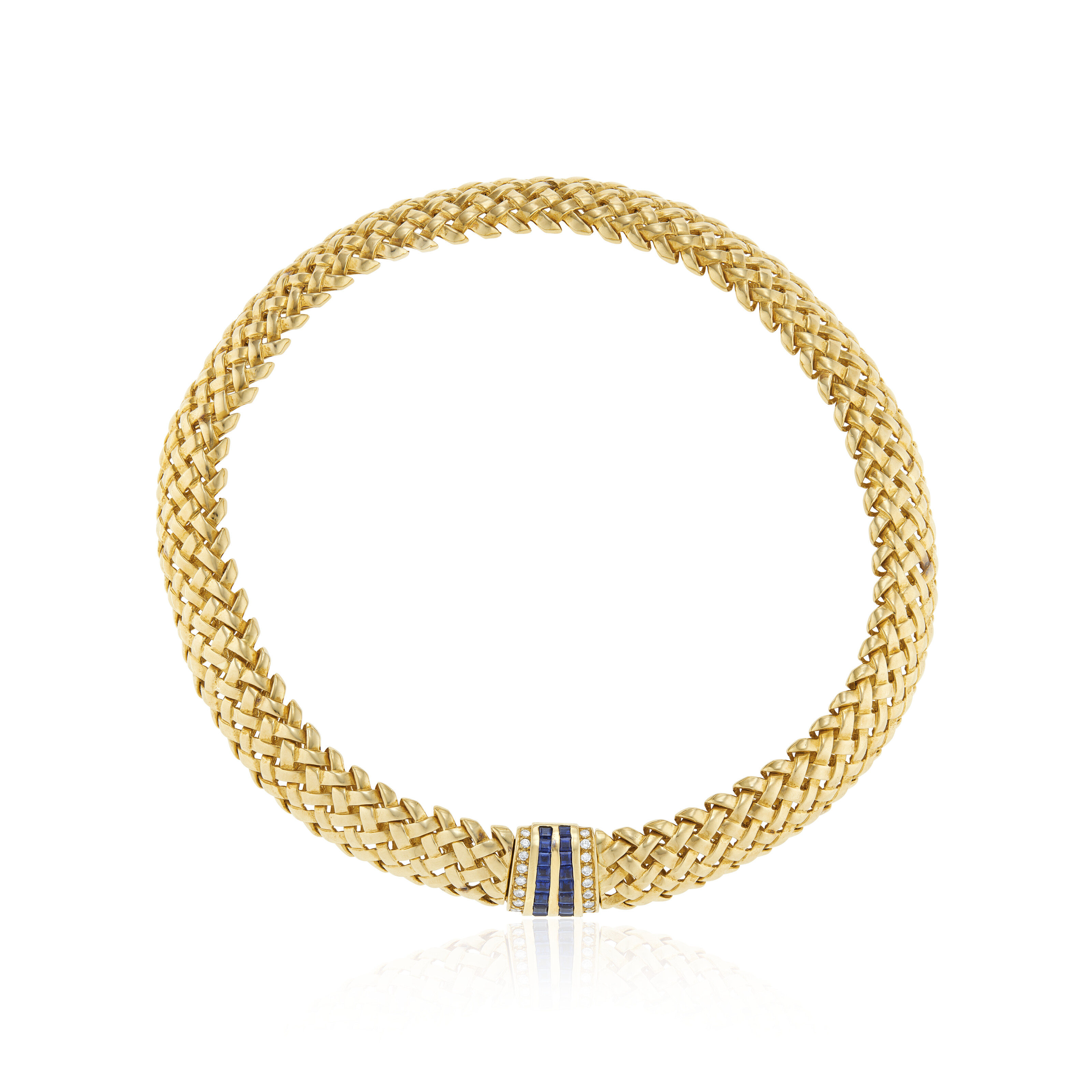 TIFFANY SUITE OF GOLD, SAPPHIRE, AND DIAMOND 'VANNERIE