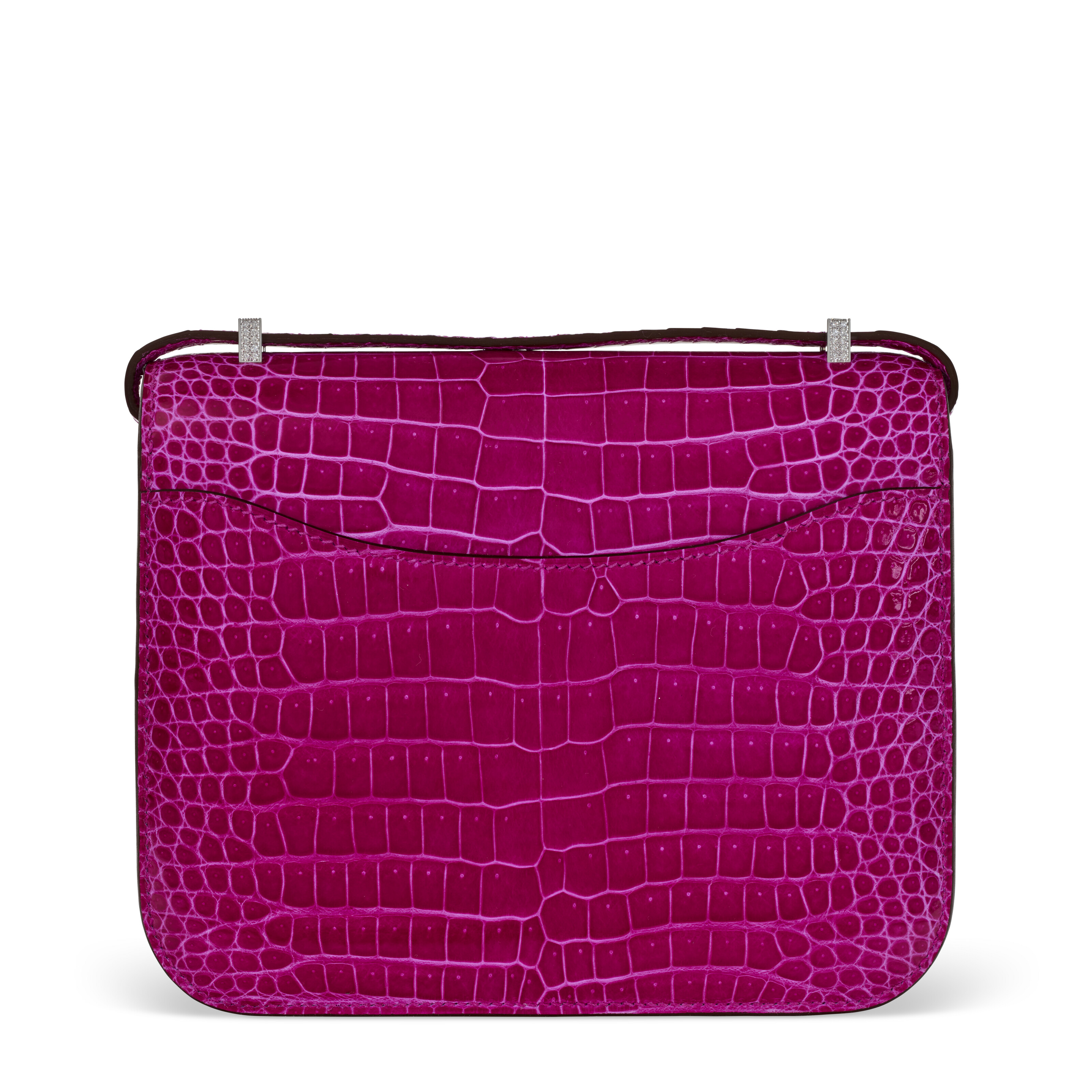 AN EXCEPTIONAL, SHINY ROSE SCHEHERAZADE POROSUS CROCODILE MINI