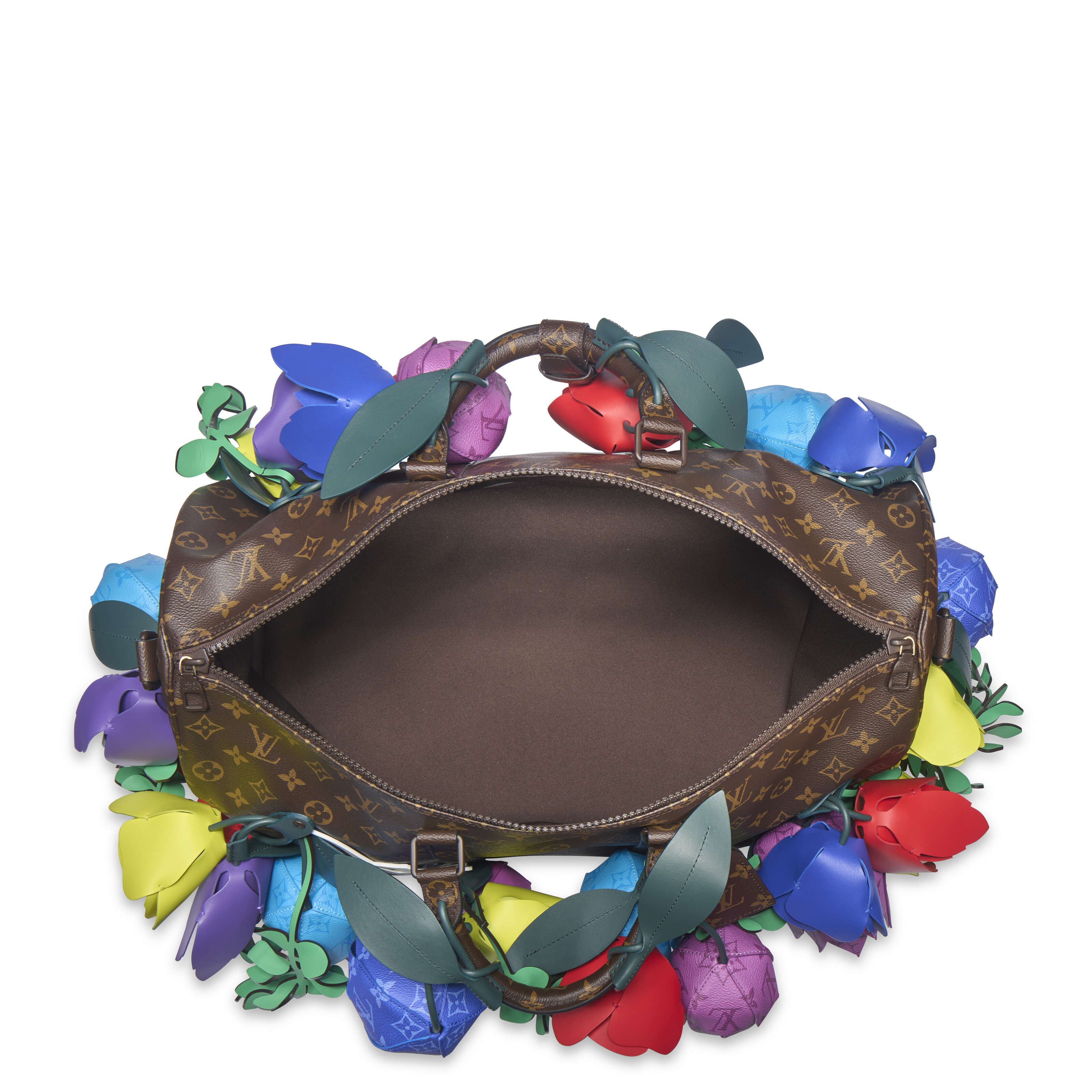 A RARE, RUNWAY MONOGRAM CANVAS & MULTICOLOR MONOGRAM LEATHER TULIP