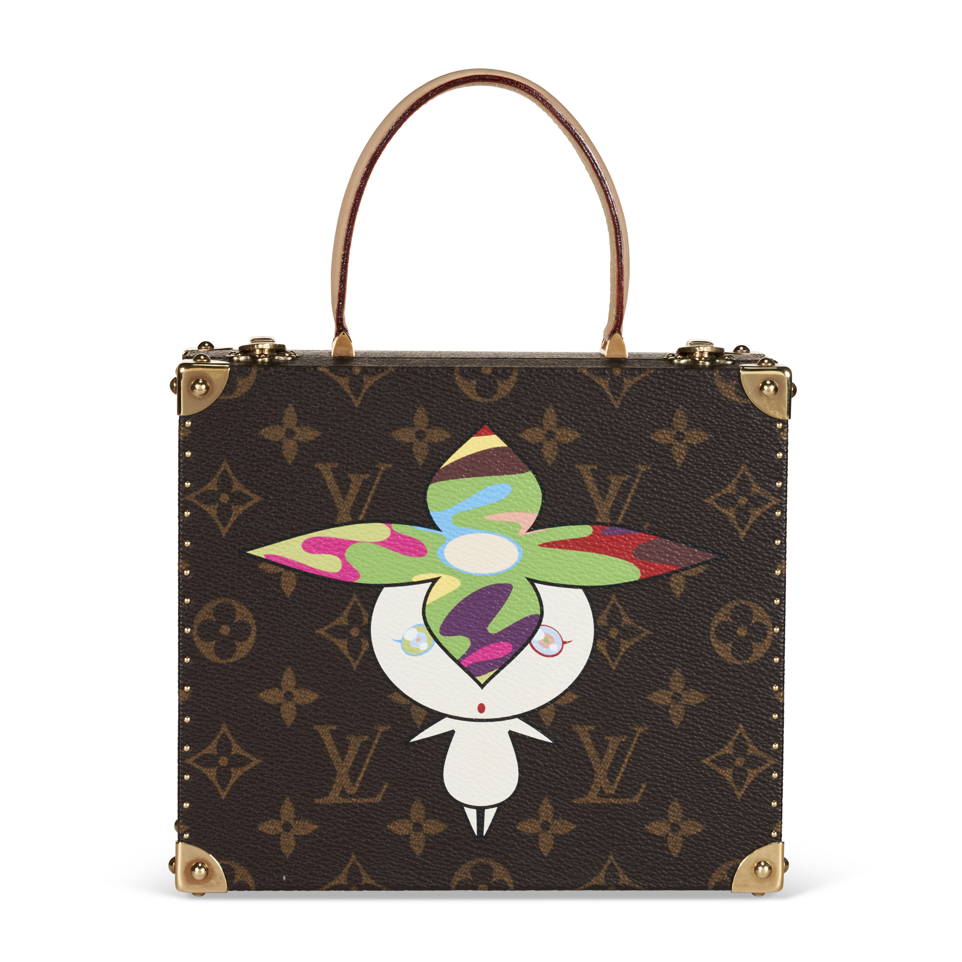 A LIMITED EDITION CLASSIC MONOGRAM CANVAS FLOWER HEAD SUPERFLAT