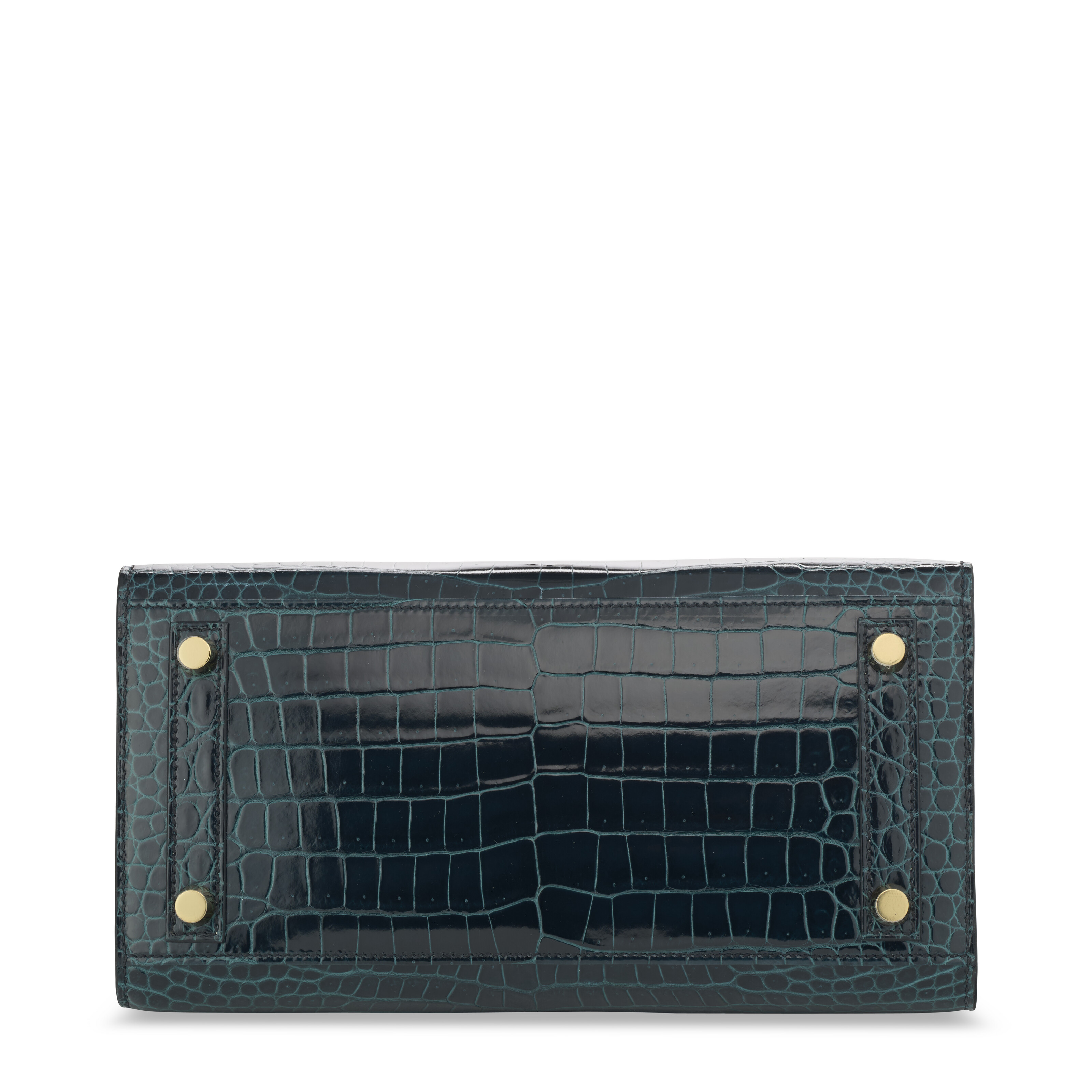 A SHINY VERT ROUSSEAU POROSUS CROCODILE SELLIER BIRKIN 25 WITH