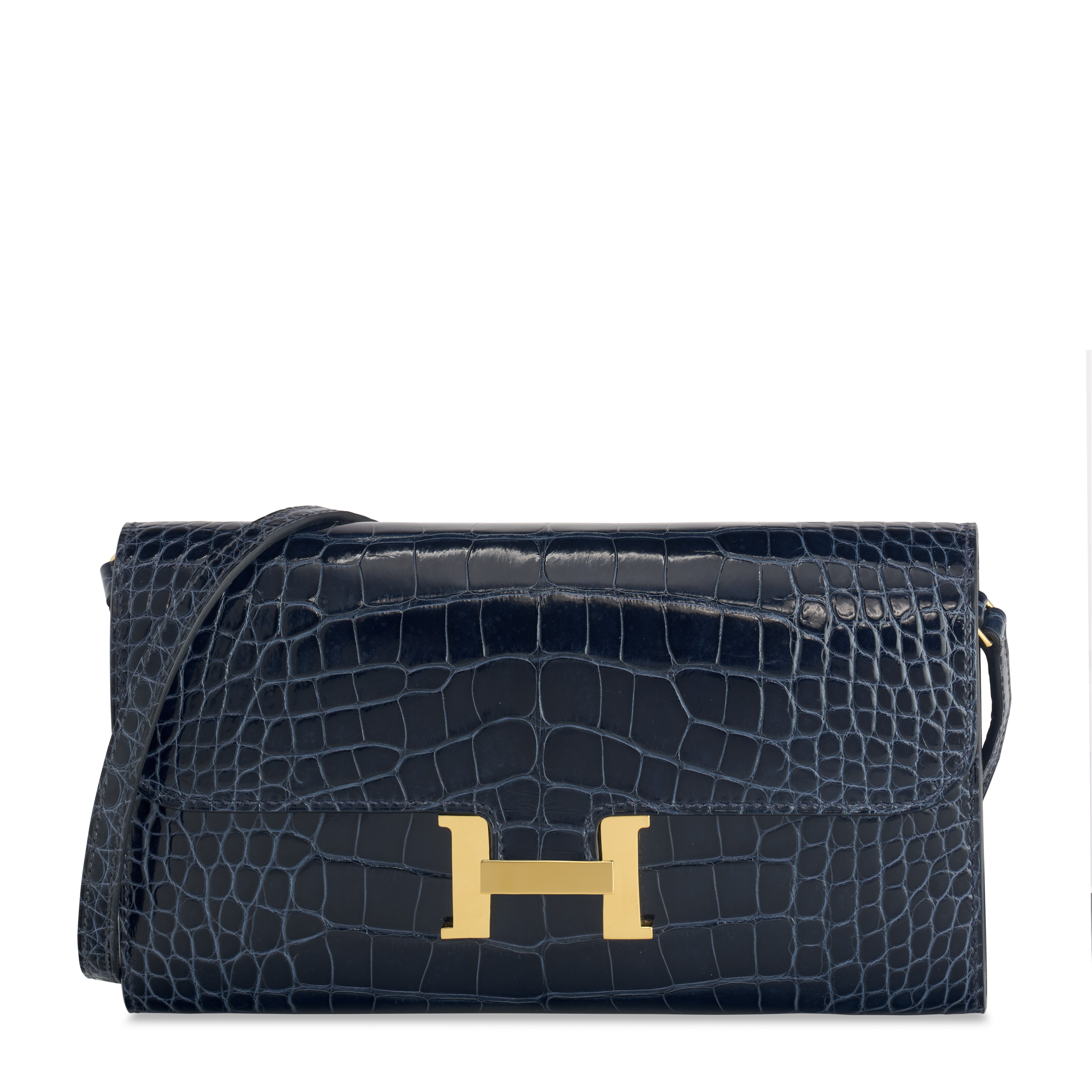 A DEEP BLEU MADAME LEATHER MINI KELLY 20 II WITH PALLADIUM