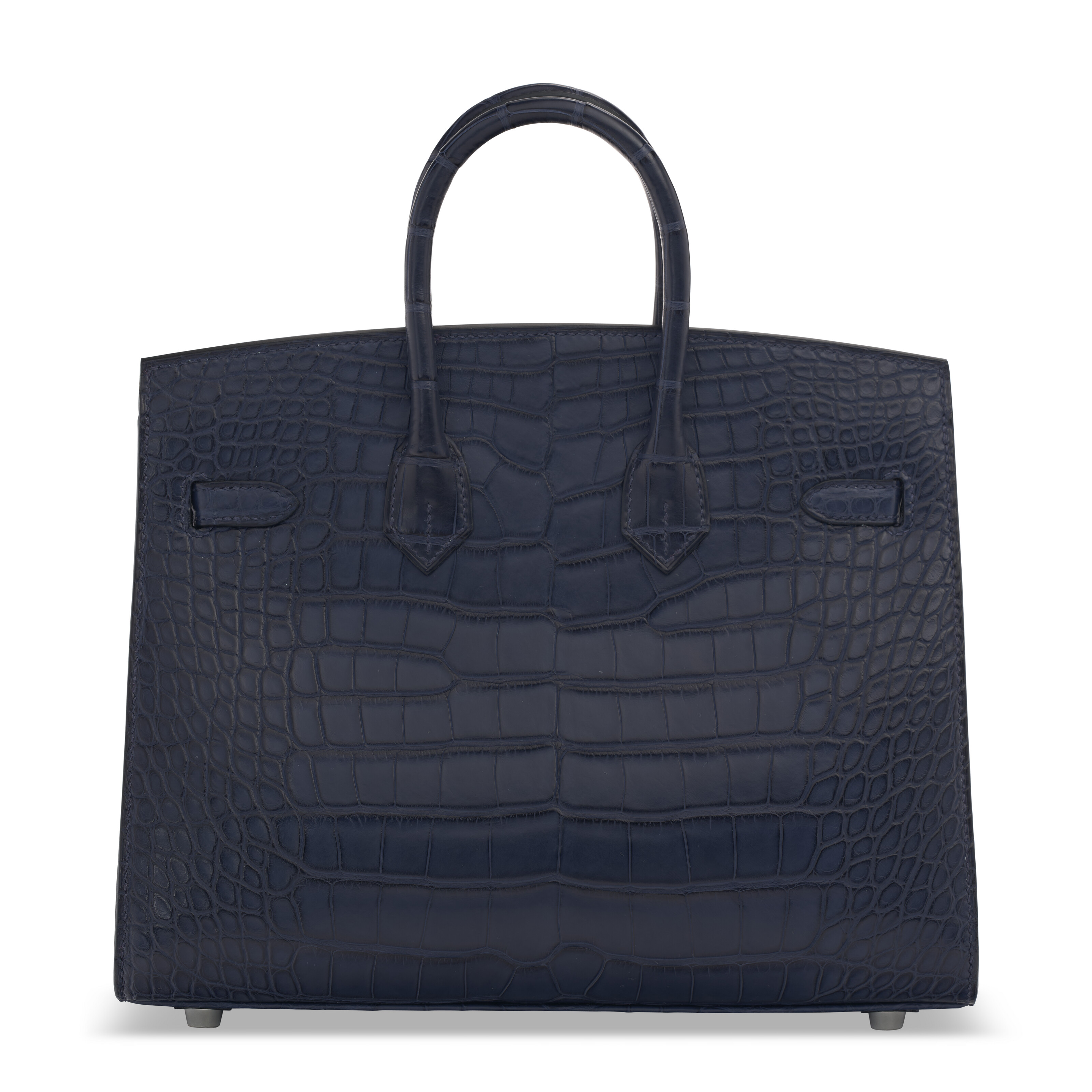 A MATTE BLEU INDIGO ALLIGATOR SELLIER BIRKIN 25 WITH PALLADIUM