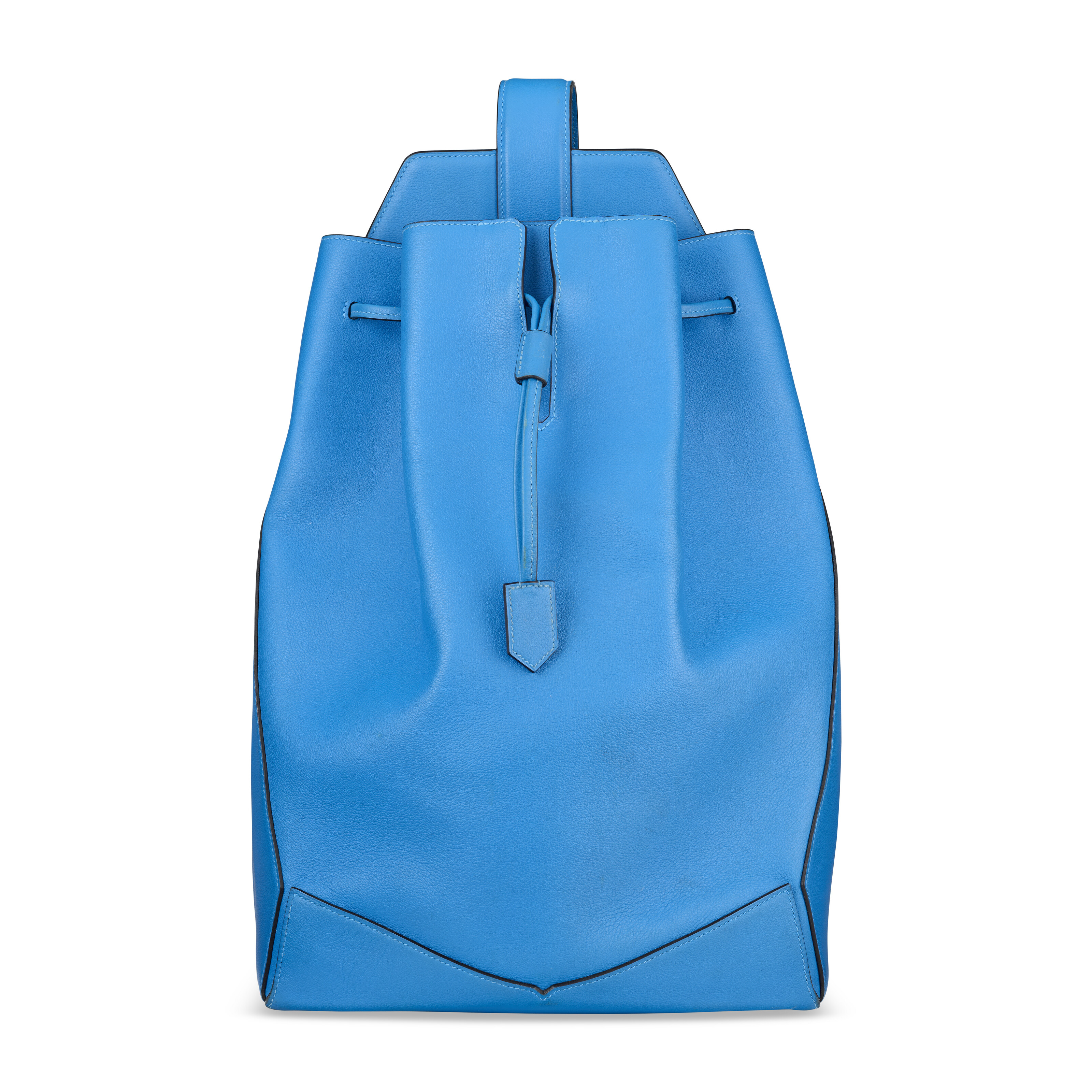 A BLEU HYDRA EVERCOLOR LEATHER FLASH SAILOR BACKPACK WITH PALLADIUM HARDWARE HERMES 2016 Christie s