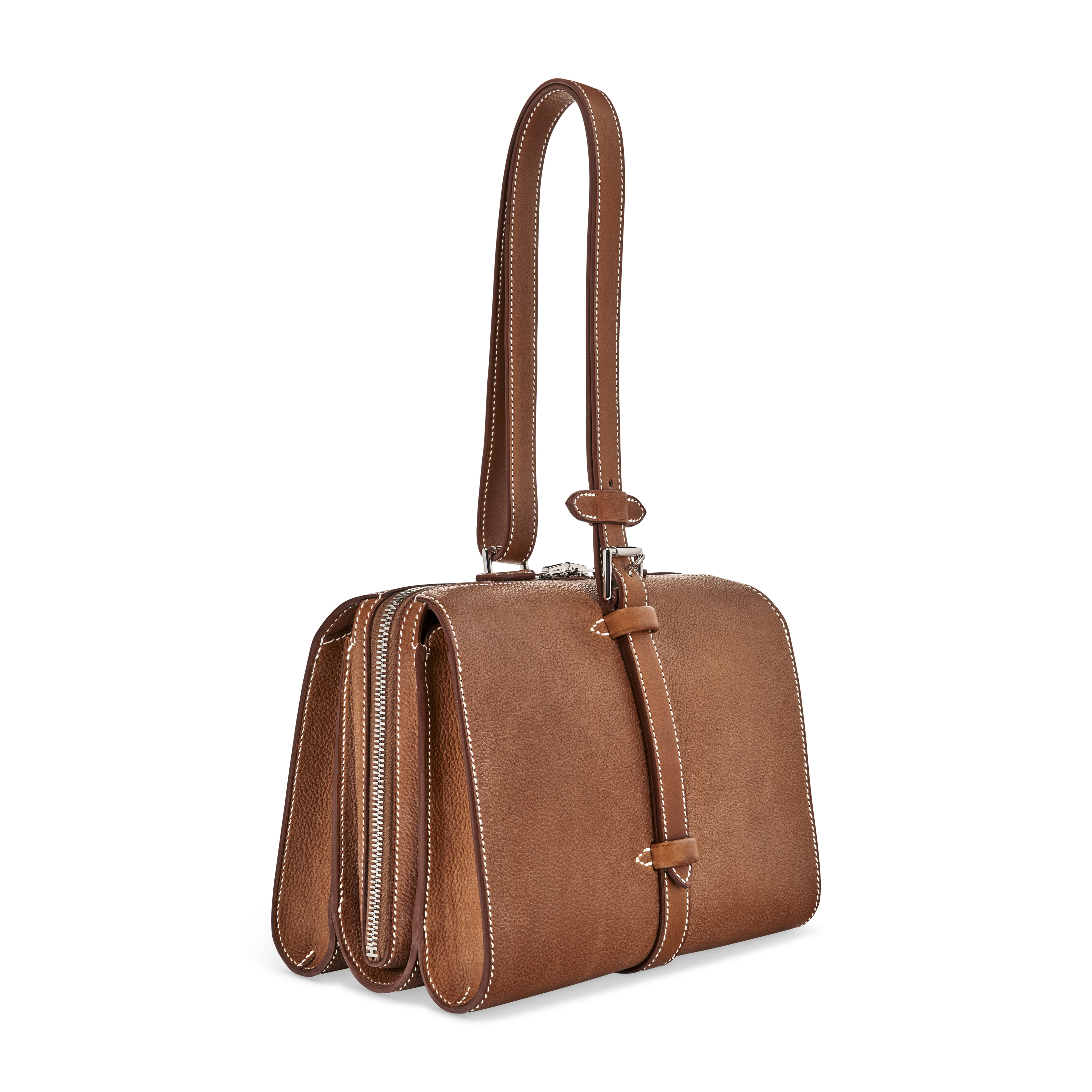 A FAUVE BARENIA BARENIA FAUBOURG LEATHER SIMONE WITH PALLADIUM HARDWARE HERMES 2020 Christie s