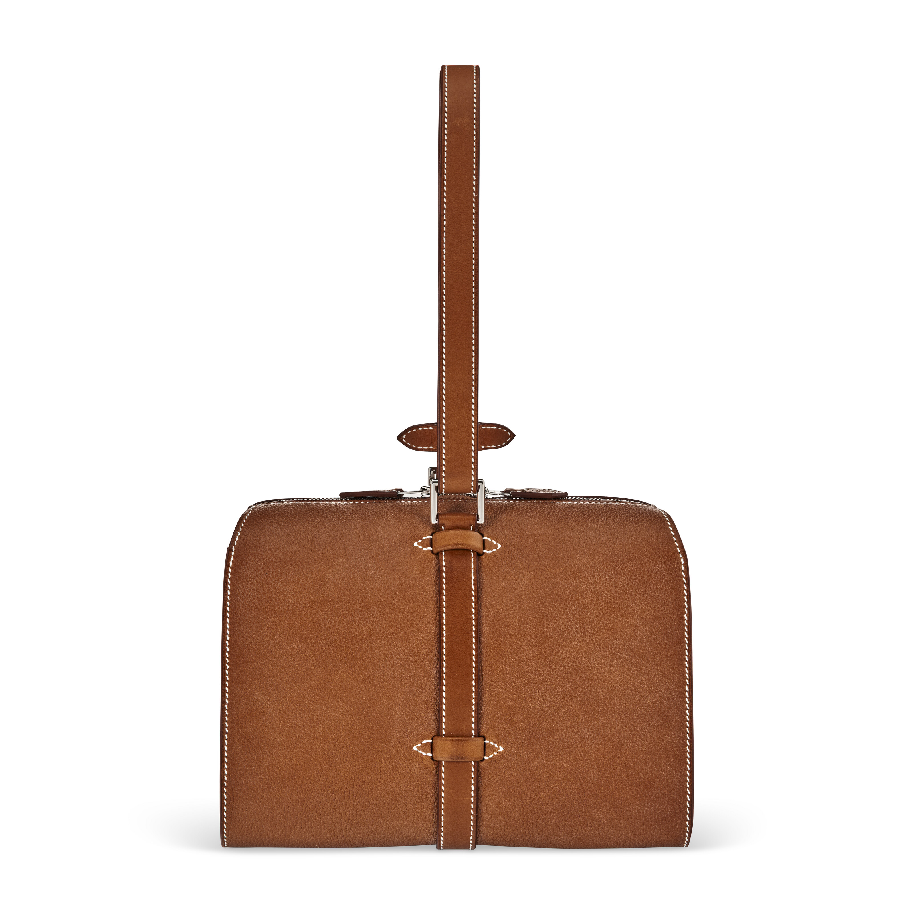 A FAUVE BARENIA BARENIA FAUBOURG LEATHER SIMONE WITH PALLADIUM HARDWARE HERMES 2020 Christie s