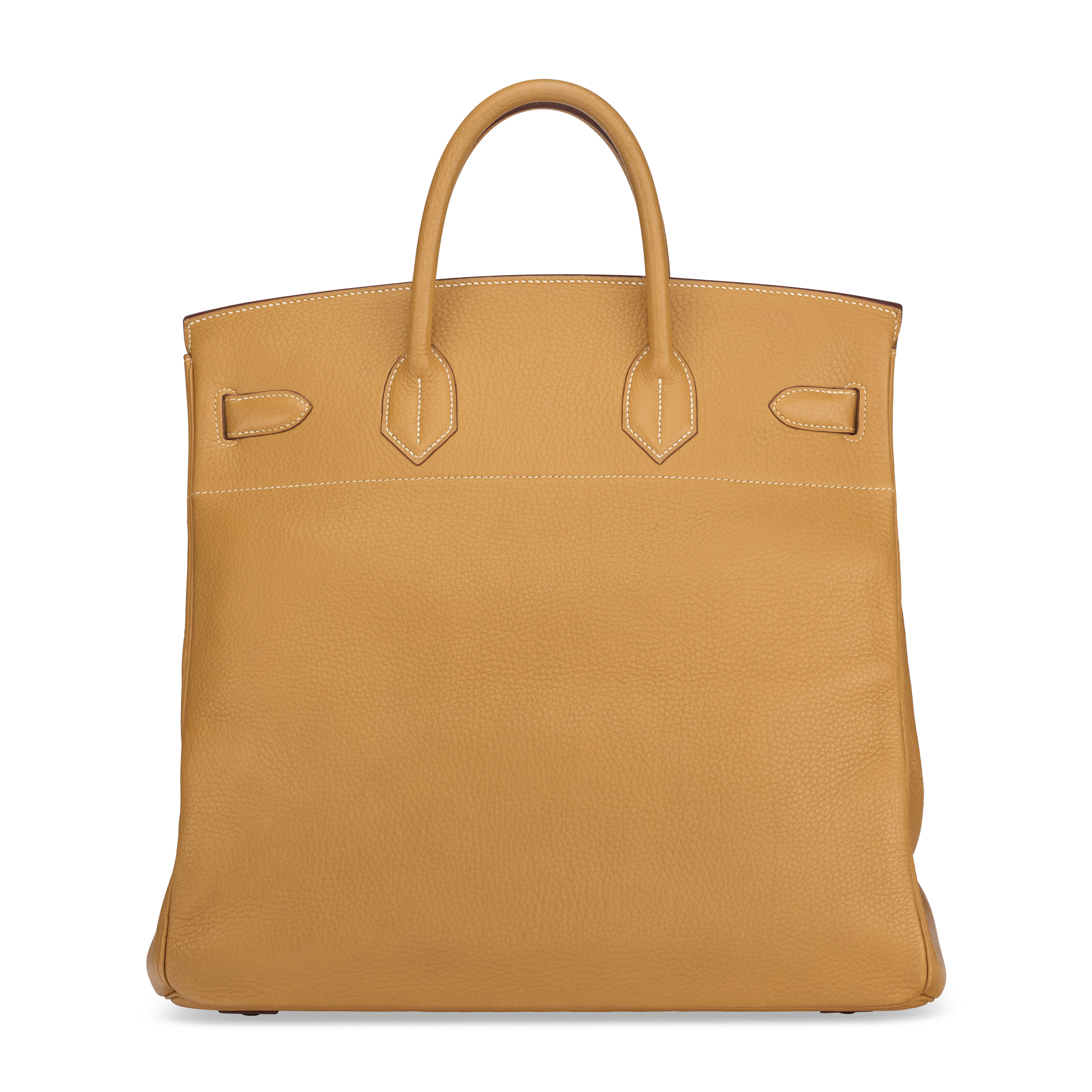 A NATURELLE ARDENNES LEATHER HAC BIRKIN 40 WITH BRASS HARDWARE
